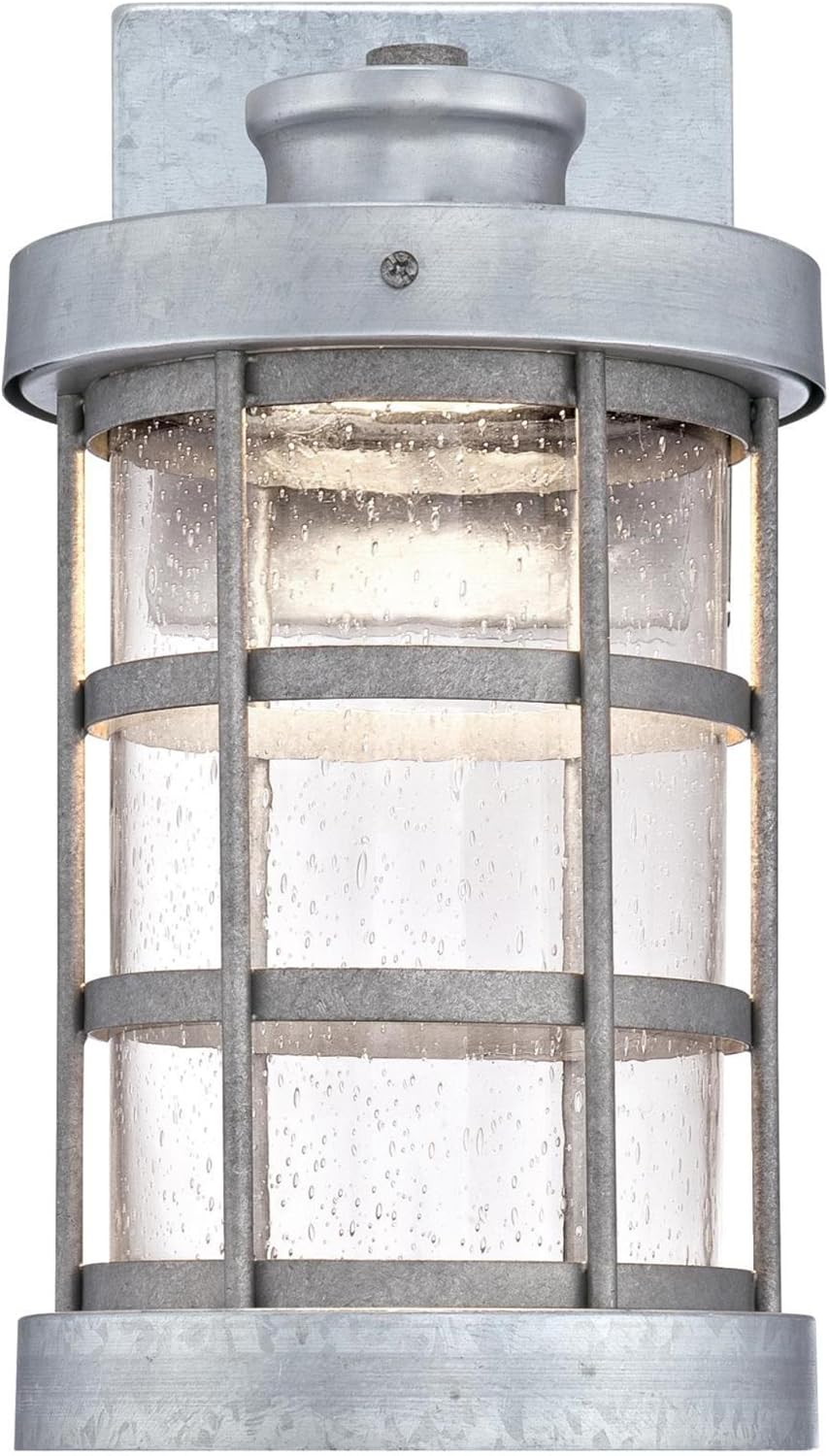 Best Promo Westinghouse Lighting 6347800 Barkley One-Light LED Outdoor Wall Fixture, Galvanized Steel Finish with Clear Seeded Glass