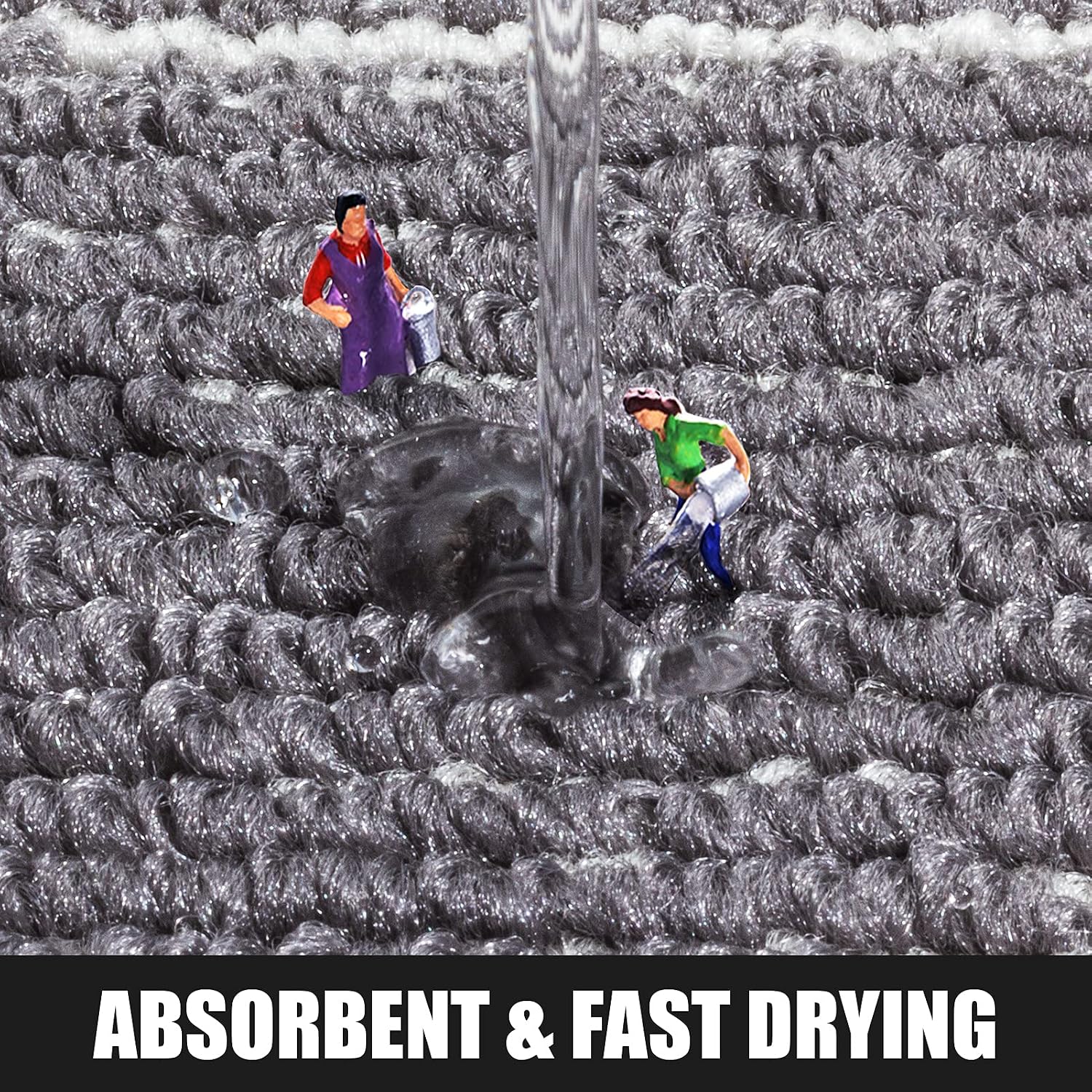 Kitchen Rugs and Mats Washable [2 PCS], Non-Skid Soft Absorbent Kitchen Mats Set for Floor, Comfort Runner Rug Carpets for Kitchen Floor, Sink, Laundry, Hallway, Dinning Room, Office-20”x32”+20”x47”