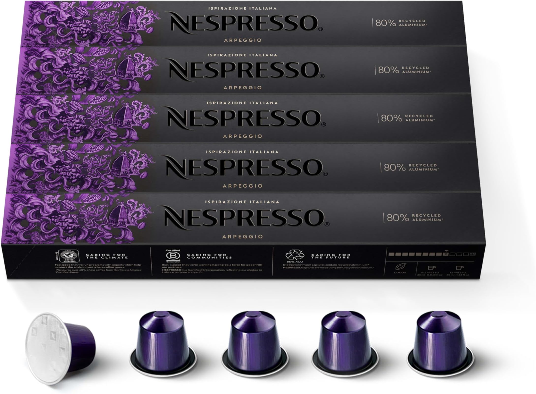 Capsules OriginalLine, Arpeggio, Dark Roast Espresso, 50-Count Espresso Coffee Pods