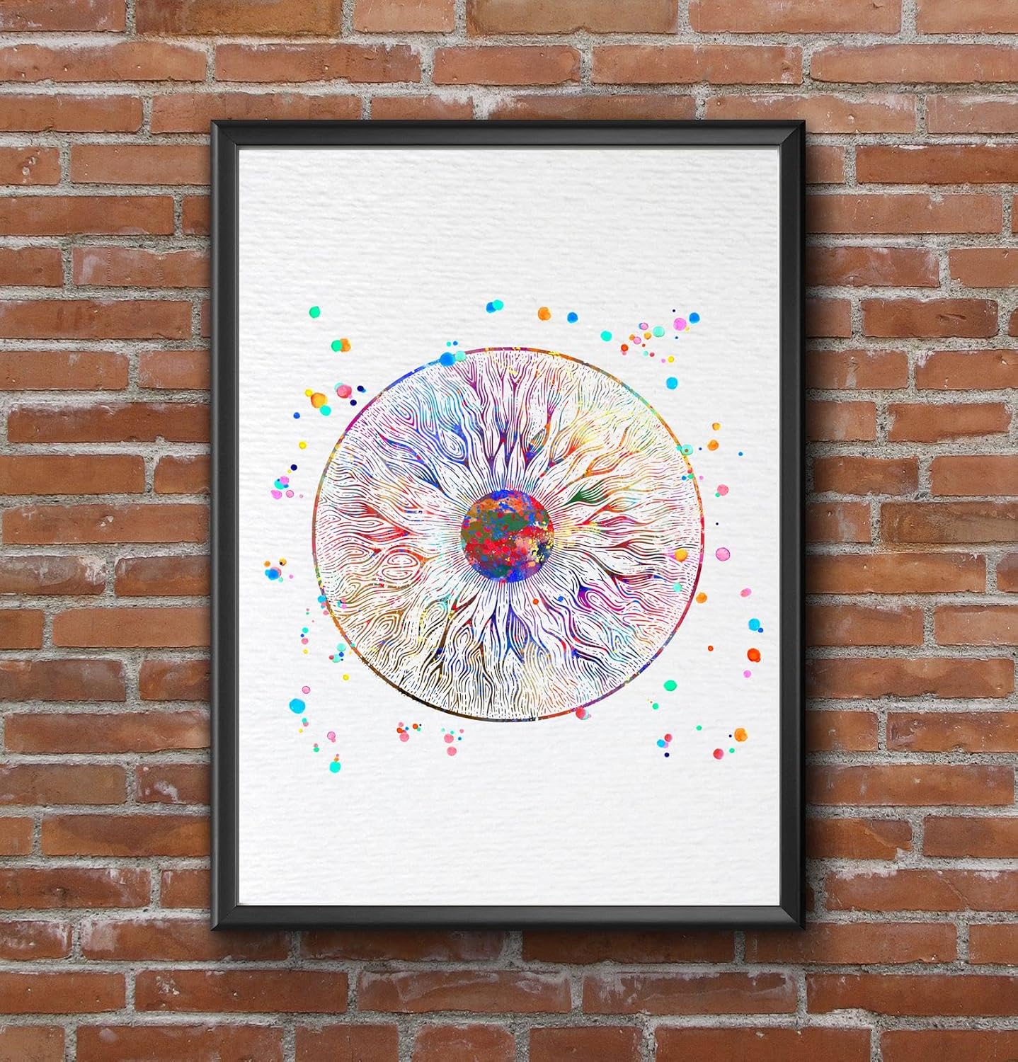 Dignovel Studios 18X24 Unframed Iris Human Eye Blood Vessels Ophthalmology Clinic Watercolor Art Print Poster Housewarming Giclee Office Home Decor DN534