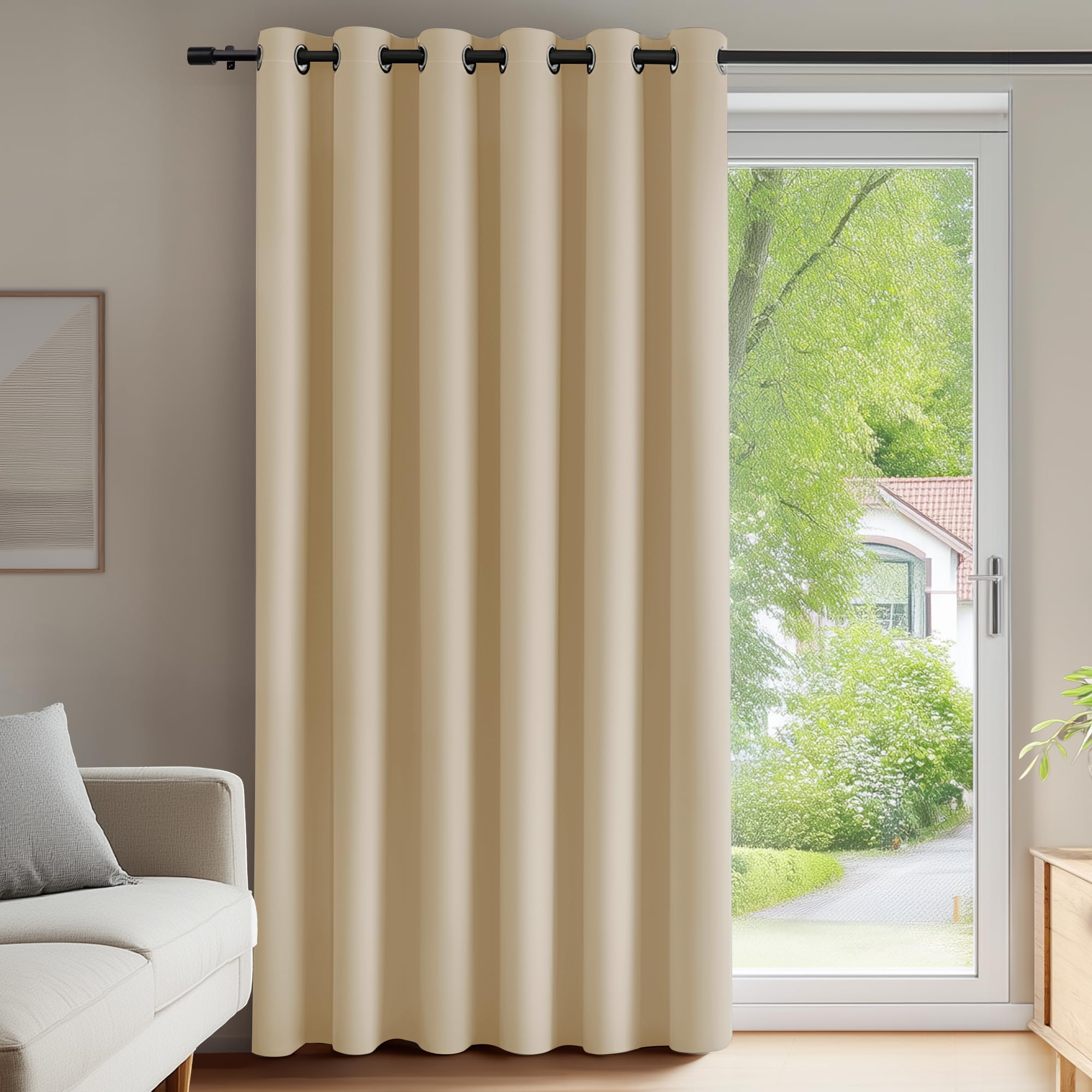 Rideaux occultants 200x245 cm champagne Deconovo isolant thermique