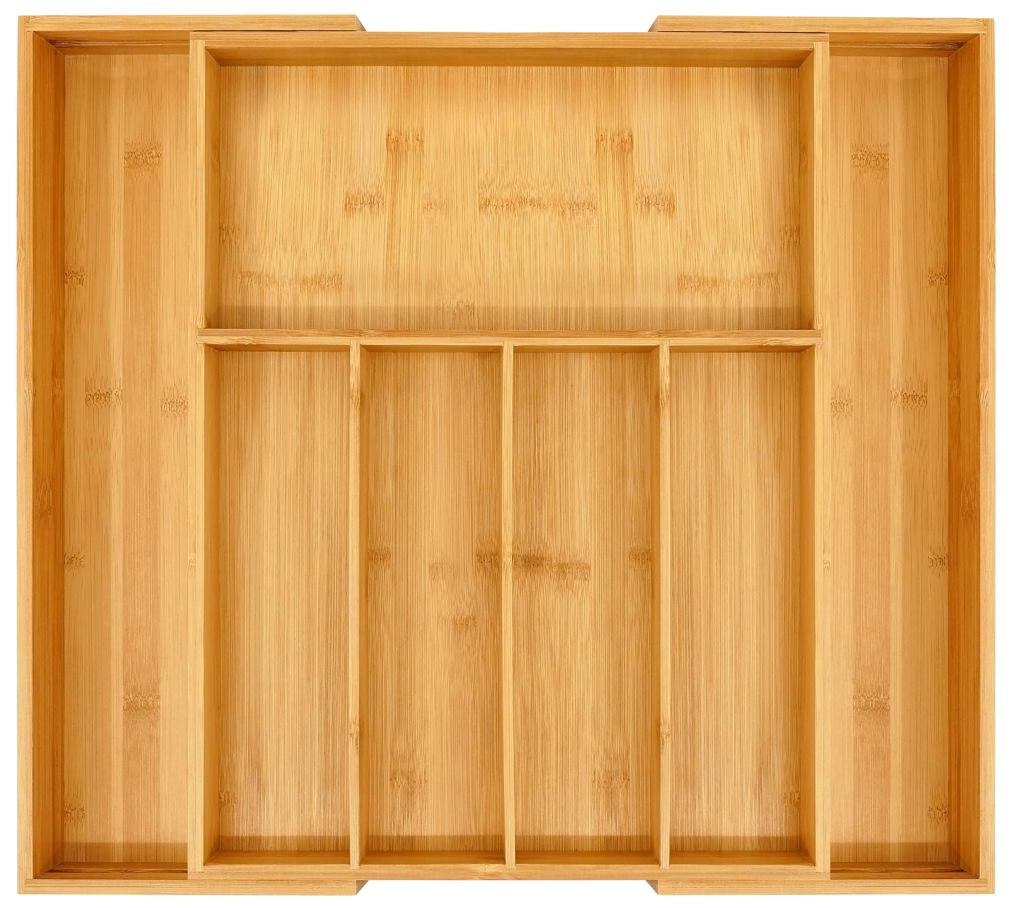 VaeFae Bamboo Drawer Organizer, Large, Natural