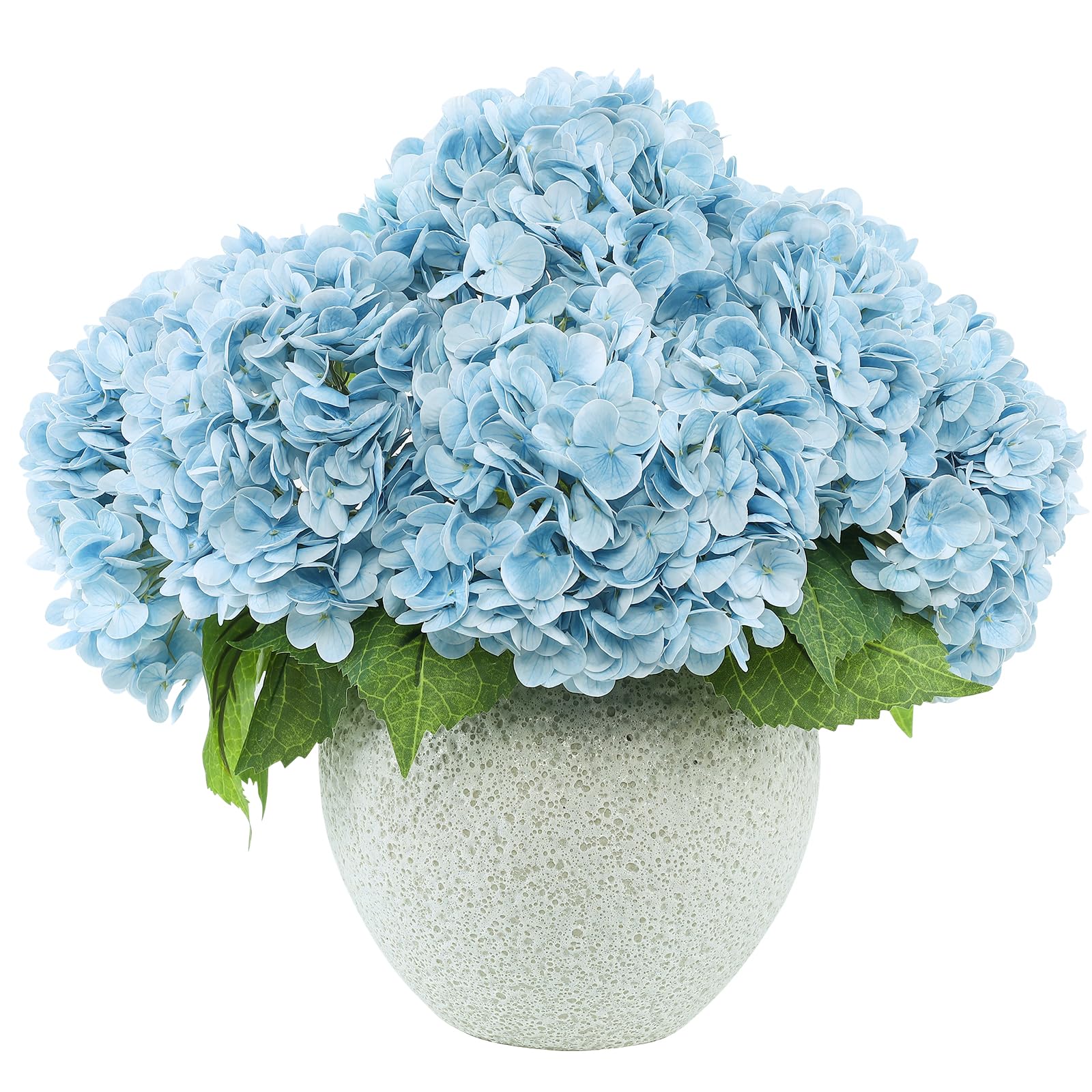 Fleurs artificielles d'hortensia bleu layette pour centre de table bucolique x3