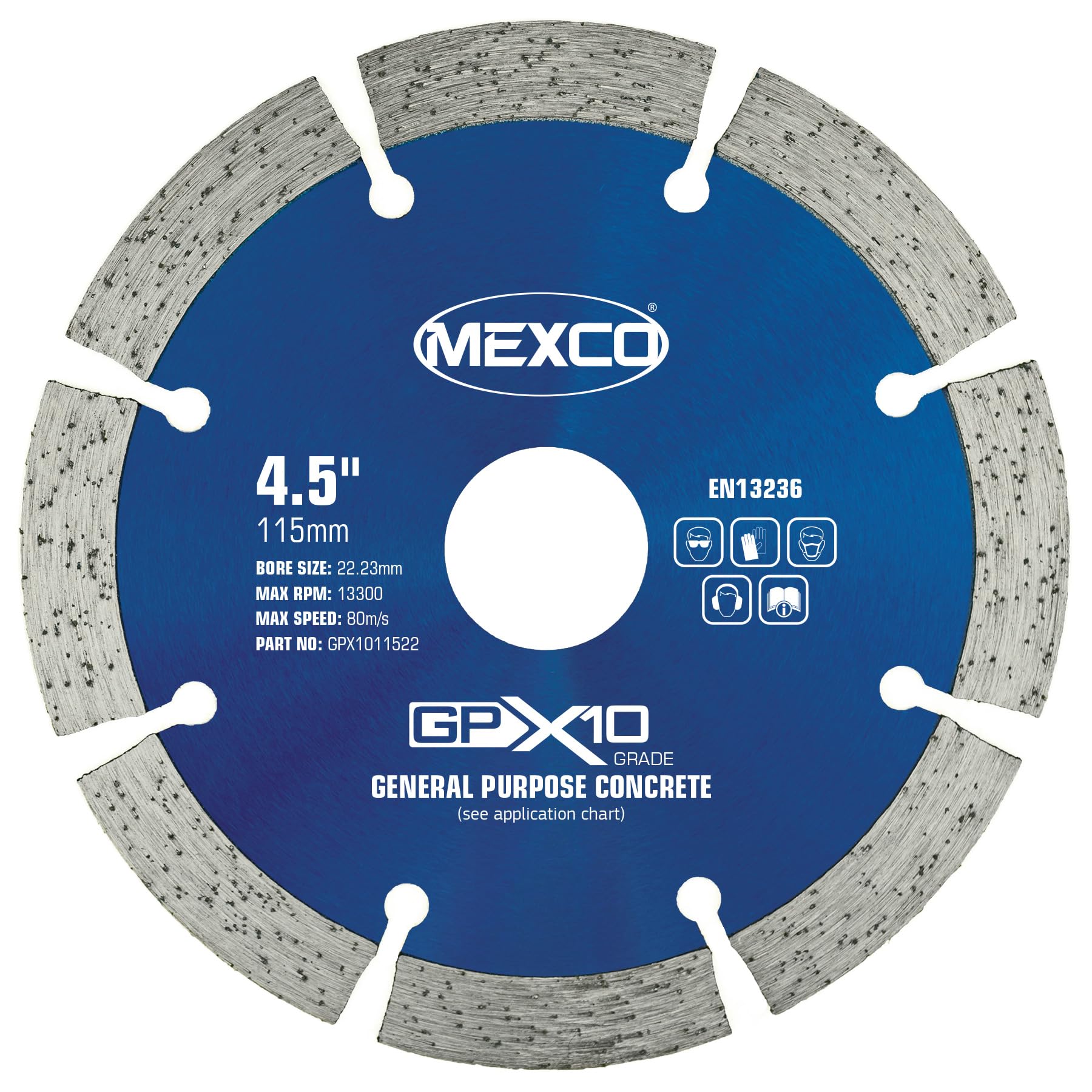 MEXCO GPX1011522 GPX10 Concrete Diamond Blade 115 x 22mm