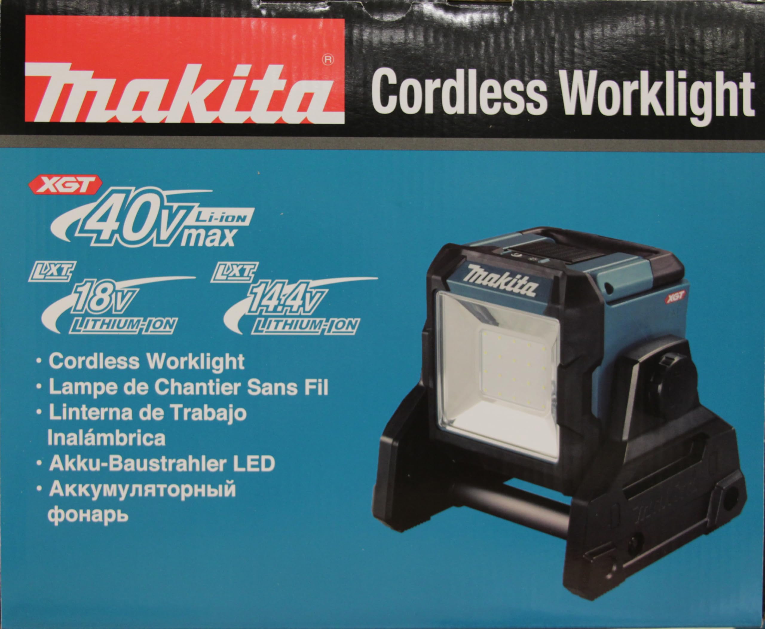 Makita ML003G 40V Max Li-ion XGT LED Luce da lavoro - Batterie e caricabatterie non inclusi
