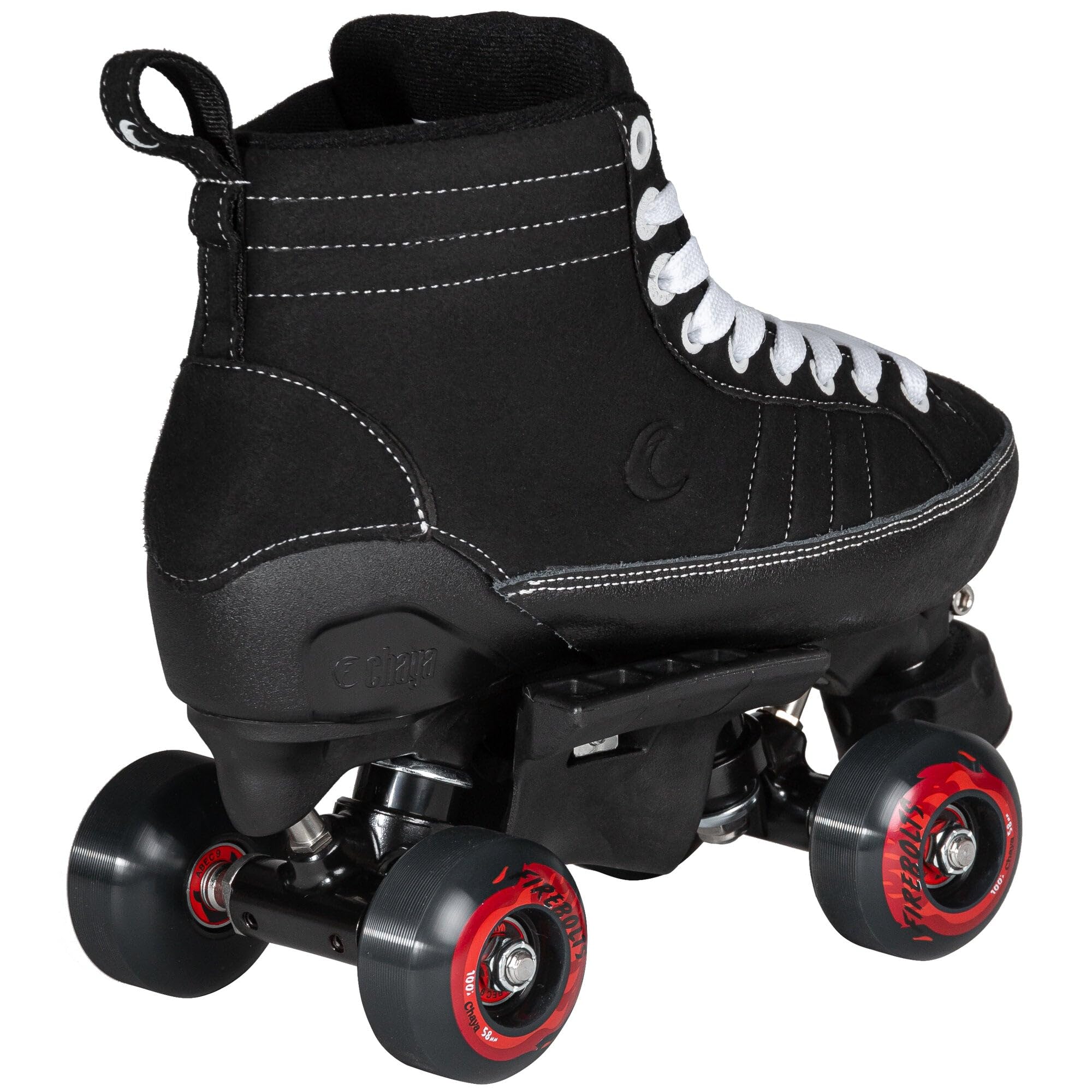 Chaya Rollschuhe Karma Pro Black - Roller Skates für Damen und Herren im Retro-Look für Roller-Disco - Roll-Schuhe in Schwarz