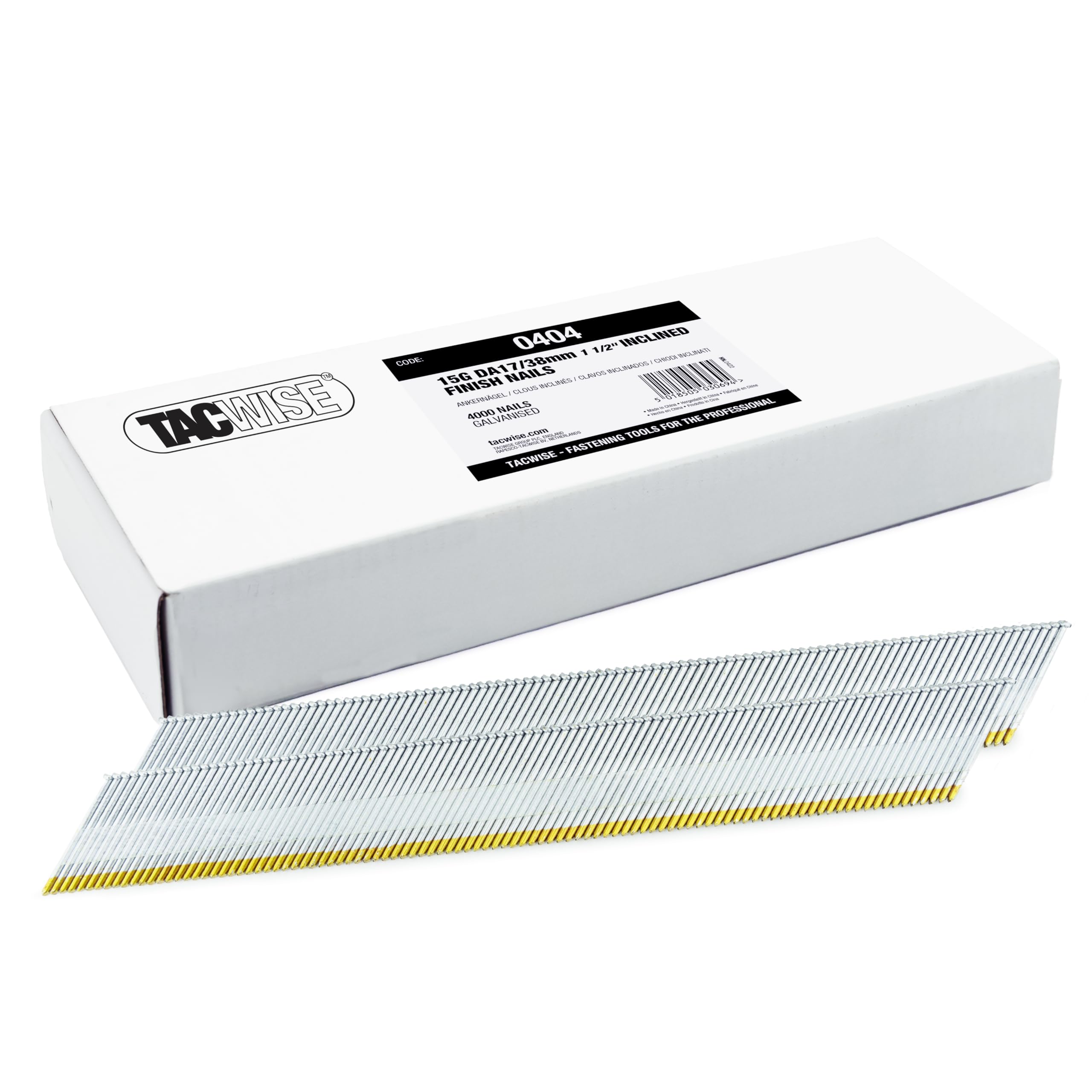 Tacwise 0404 Clous de Finition Galvanisé à Angle DA 15G/38 mm, Lot de 4000