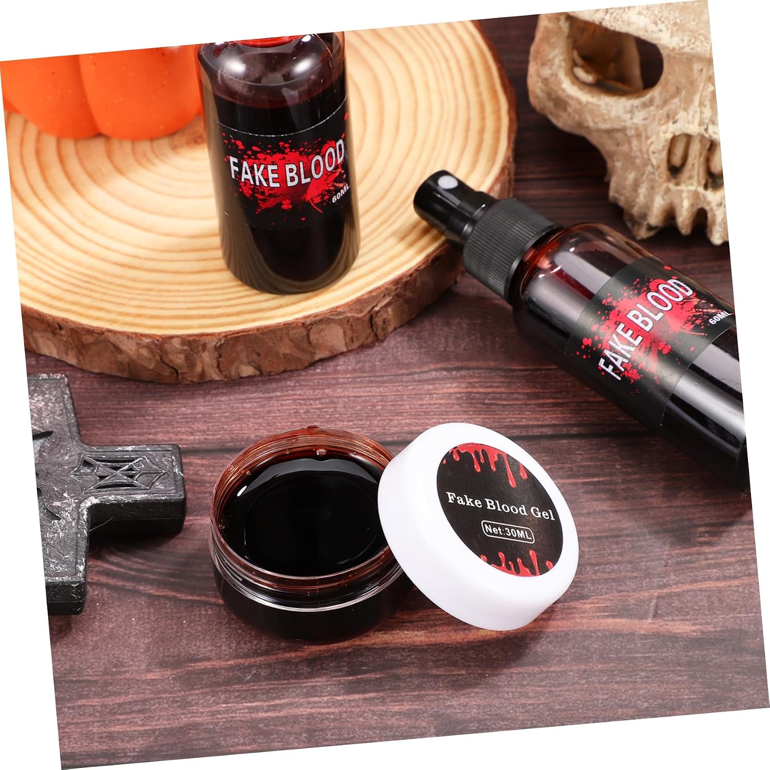 Realistic Fake Blood Gel for Halloween Makeup 1 Set Washable Artificial Blood for Cosplay Props Party Festival Use Suitable for Ages
