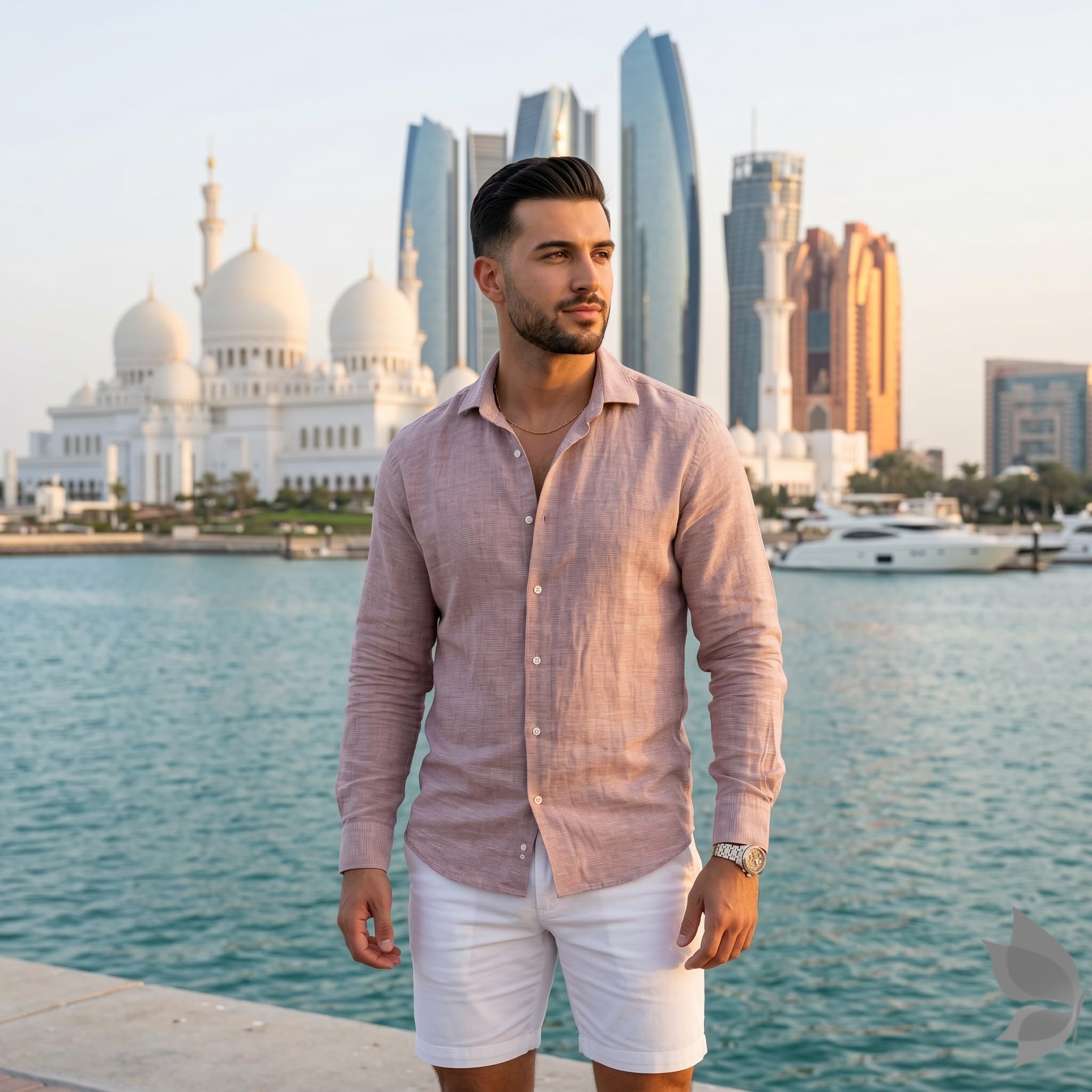 J.Hampstead Moretti 100% Pure Linen Fabric from The Luxury Club of Italian Fusion Linen with Brown (Rosy Brown) Colour Plain Pattern Unstitched Shirt Fabric of 1.6 MTS / VV2407-image-13