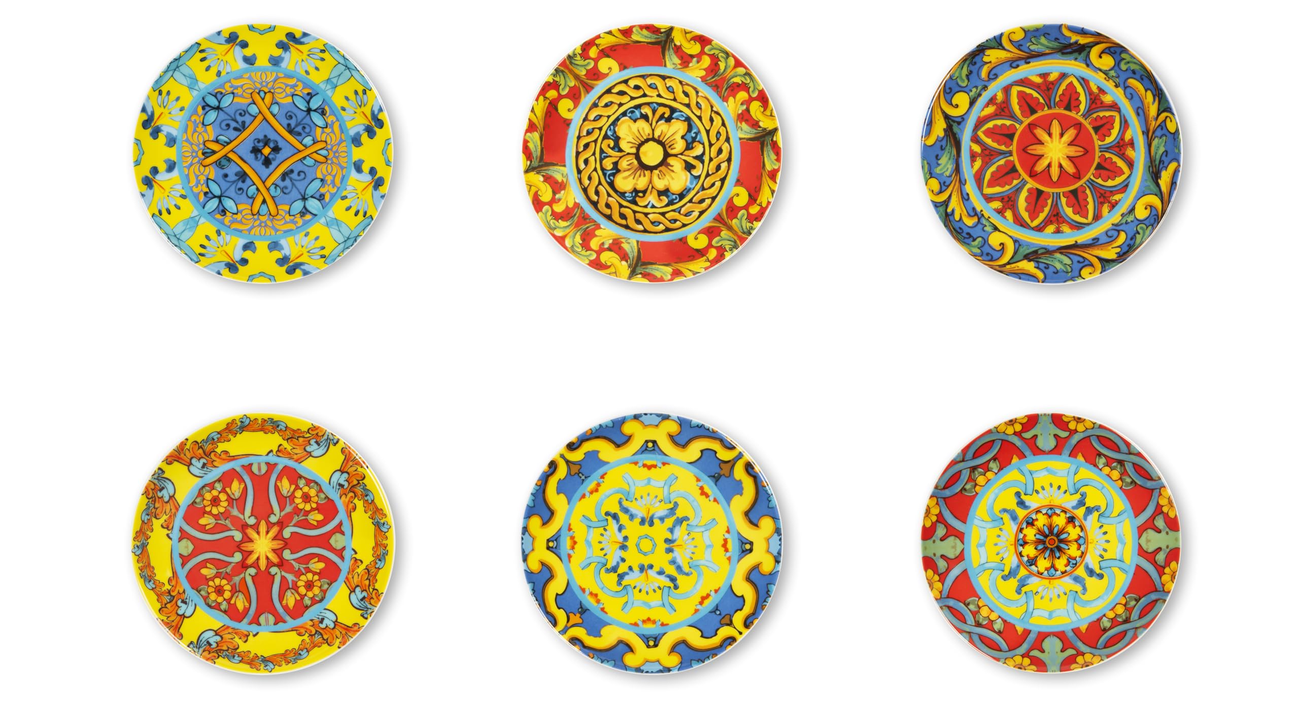 Assiettes de table Excelsa Trinacria en porcelaine pour vos apéritifs