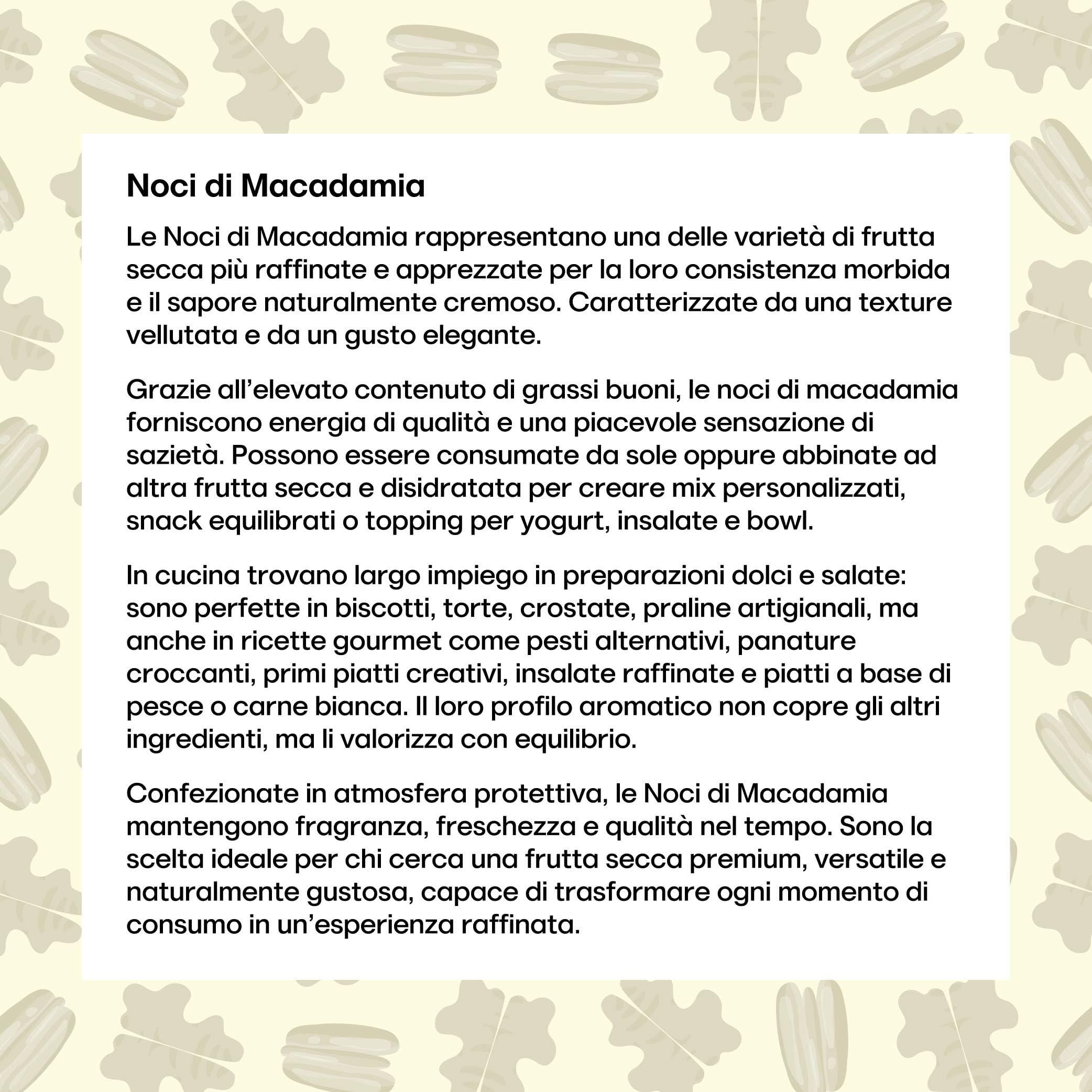 Il Contadino - Antichi Sapori | NOCI DI MACADAMIA | Confezione Salva Freschezza, Frutta Secca di Qualità Premium, No Conservanti, Al Naturale (1 Kg)
