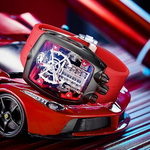 Miniatura 2 de FEICE Watches for Men Automatic Skeleton Watch Waterproof Mineral Glass Japanese Movement Supercar Wristwatch Anti Shock Business Tourbillon FM666