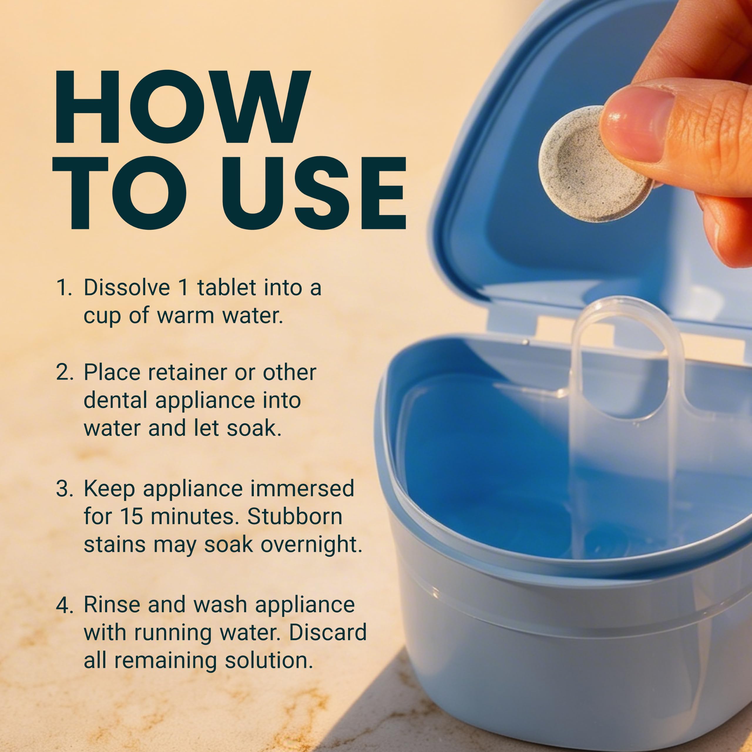 M3 Retainer Cleaner Tablets - Denture Cleaning -4 M3 Retainer Cleaner Tablets - Denture Cleaning -4