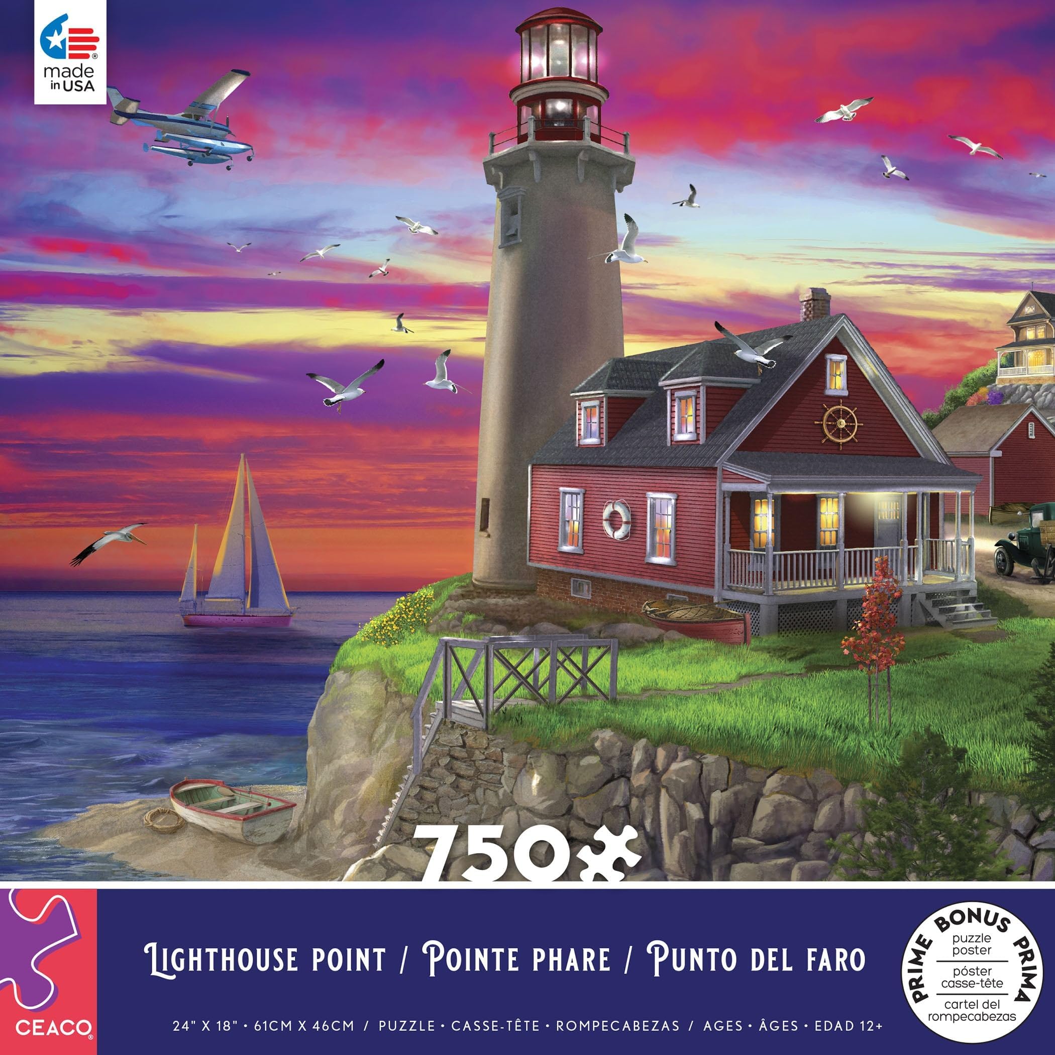 Ceaco - Chris Bigelow - Lighthouse Point - 750 Piece Jigsaw Puzzle