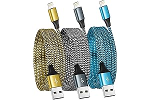 3 Pack 6FT Fast Charging MFi Certified iPhone Charger Cable