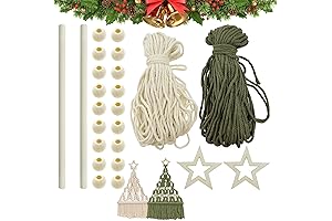 2 PCS Christmas Tree DIY Kit: Make Your Own Boho Ornaments for the Holidays