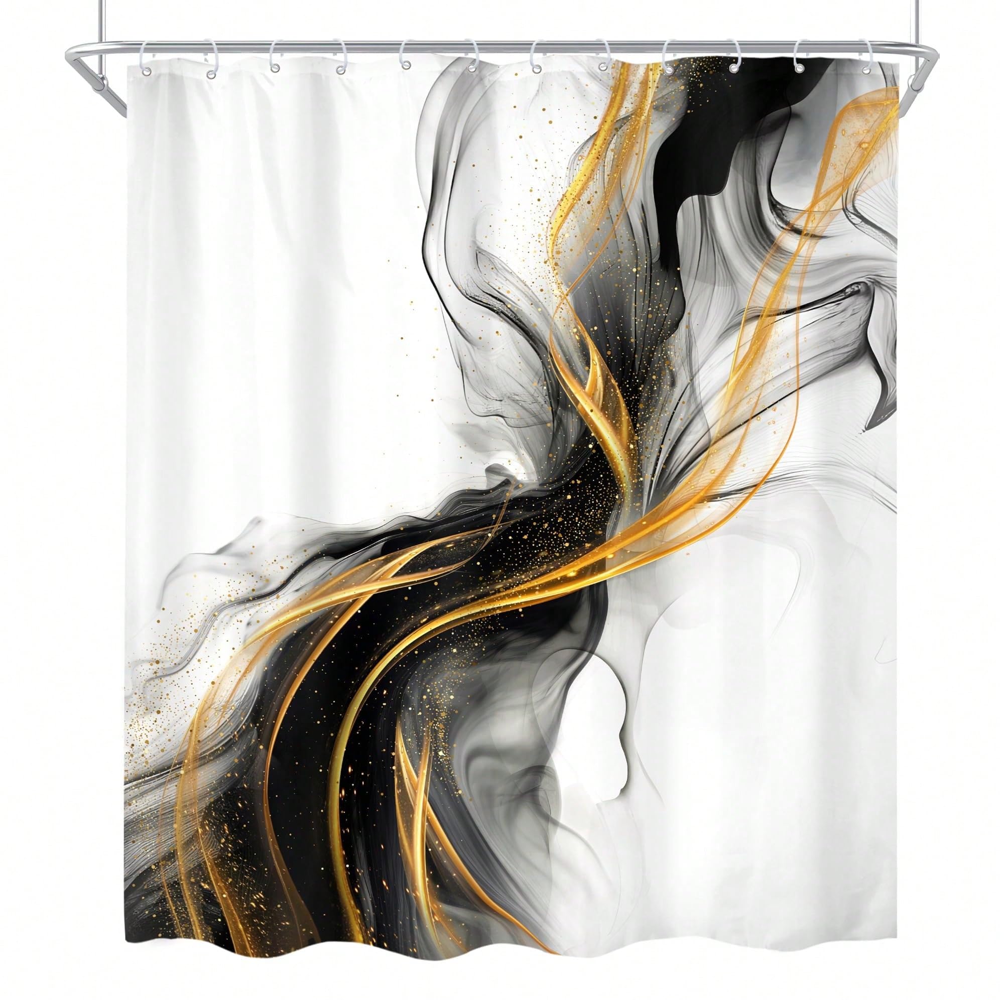 Rideau de douche moderne abstrait 84 x 212 cm pour baignoire design