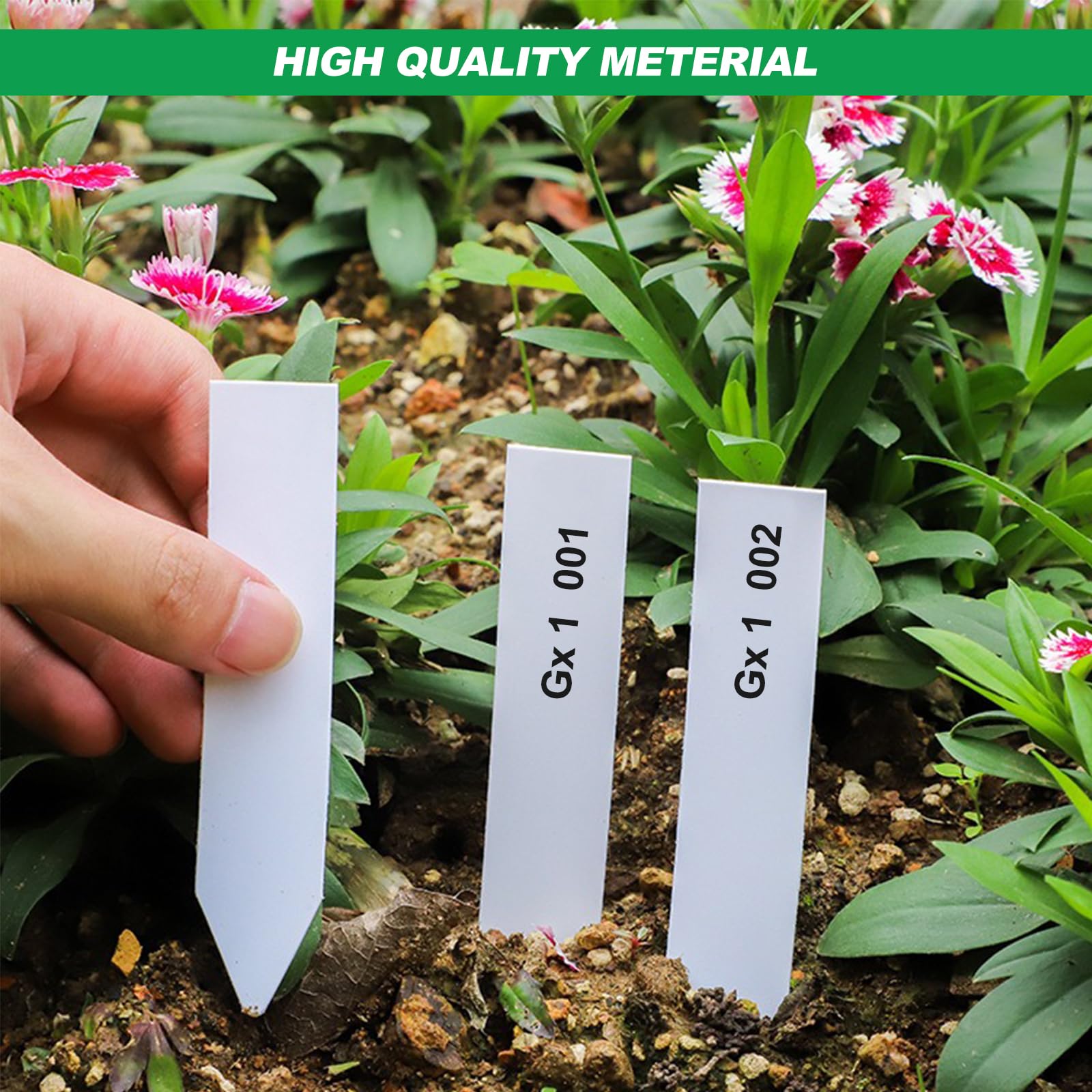 Lot De 252 étiquettes Pour Plantes + 2 Marqueurs – 10x6 Cm, Résistantes Aux Intempéries, 7 Couleurs