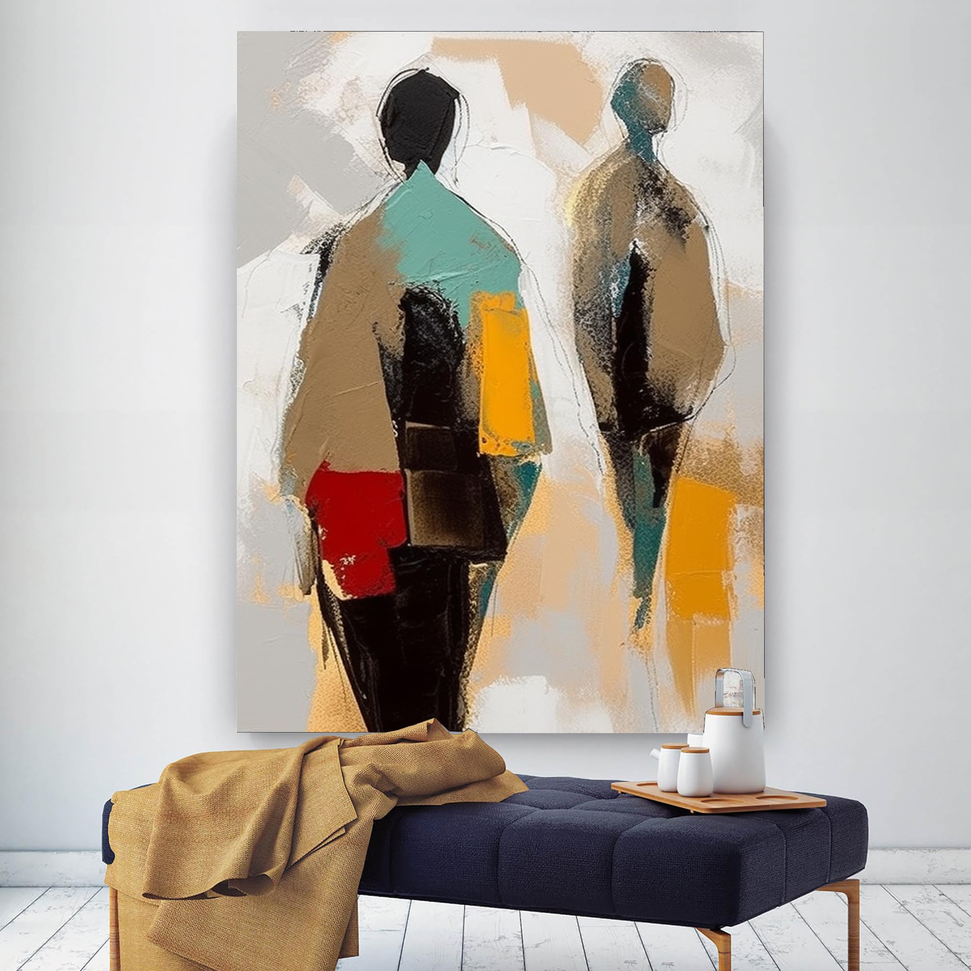 Amazon.com: Yahedoba Abstract multi-person boy oil painting
