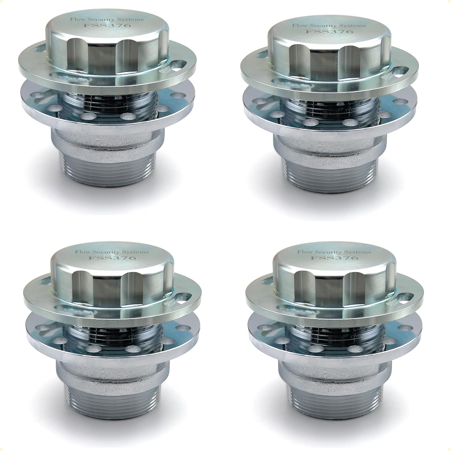 The Flow Security Systems Non-Vented Locking Fuel Tank Cap | Secures Transfer & Above Ground Commercial Fuel Tanks | Prevents Theft & Fuel Vandalism | FSS 376M | Male 2" Std Thead