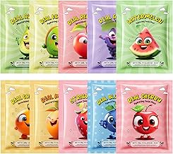 10 Pcs Face Masks for Girls, Moisturizing and Smoothing Fruit Face Mask Sets for All Skin Types