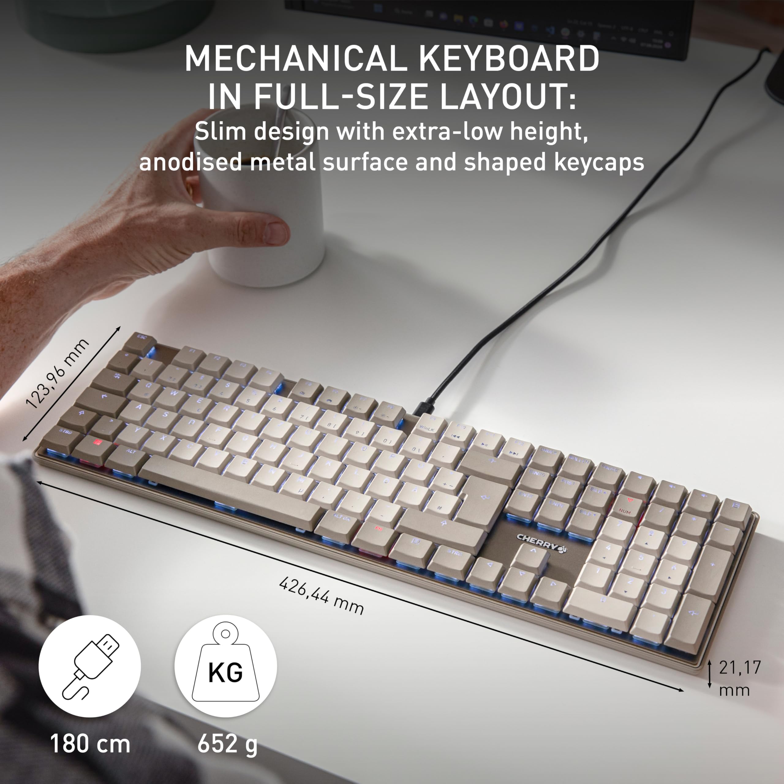 Amazon.com: CHERRY KC 500 MX LP, Mechanical Low-Profile Keyboard