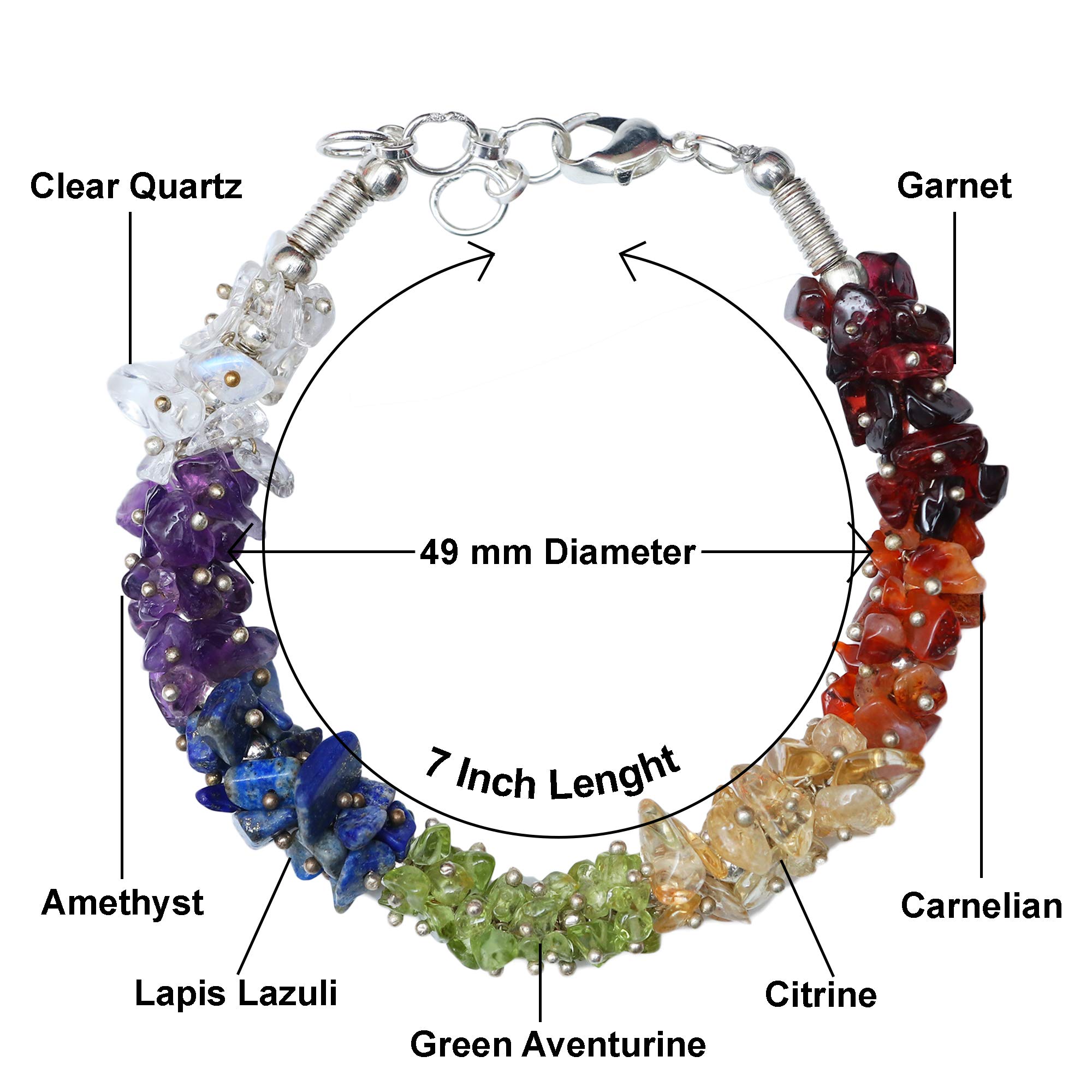 Crocon Pulsera chakra healing energy Crystal Natural Stone Yoga Beads Men Women | 8mm beads Pulsera Bangle | Unisex gift | Handmade pulseras, Cristal Piedra