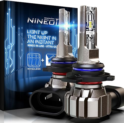 NINEO Bombillas LED 9012, 60 W, 12000 lm, 300% superbrillantes, HIR2 9012, bombillas halógenas inalámbricas sin viento, repuesto delanteraantiniebla