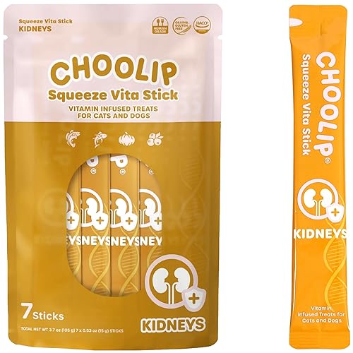 Choolip Squeeze Vita Stick Lickable Cat and Dog Treats, 7-Count