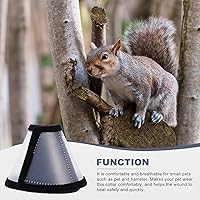 Vista 9 de balacoo Collar de recuperación de hámster pequeño para mascotas, suave, mini círculo Elizabeth, cono de cuello ajustable para animales pequeños