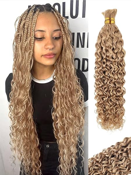 Human Braiding Hair Deep and Water Wave Natural and Light Color 241214