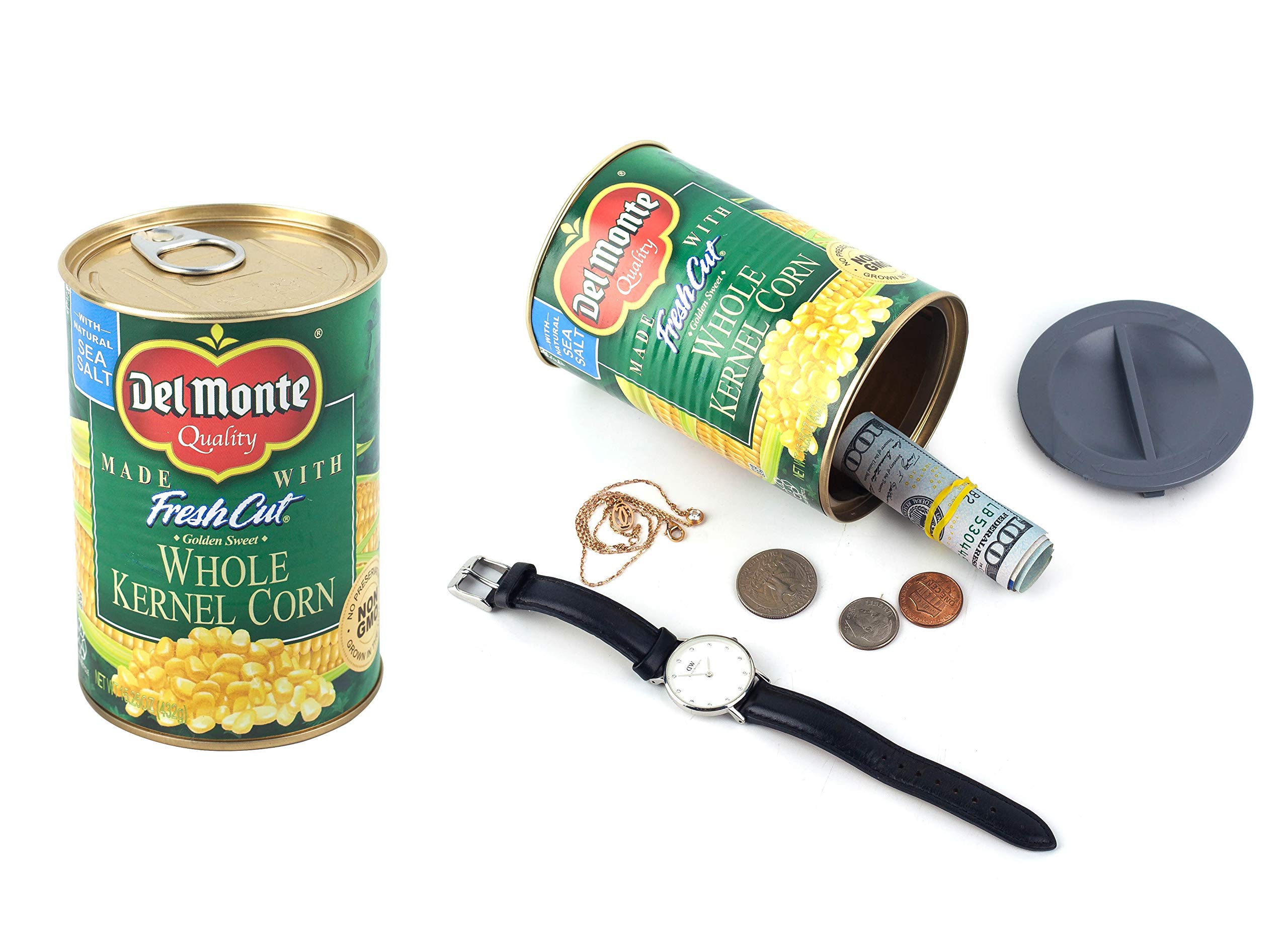 Del Monte Can Diversion Safe Stash Box Secret Hidden Bottom Storage Container for Money Jewelry Valuables