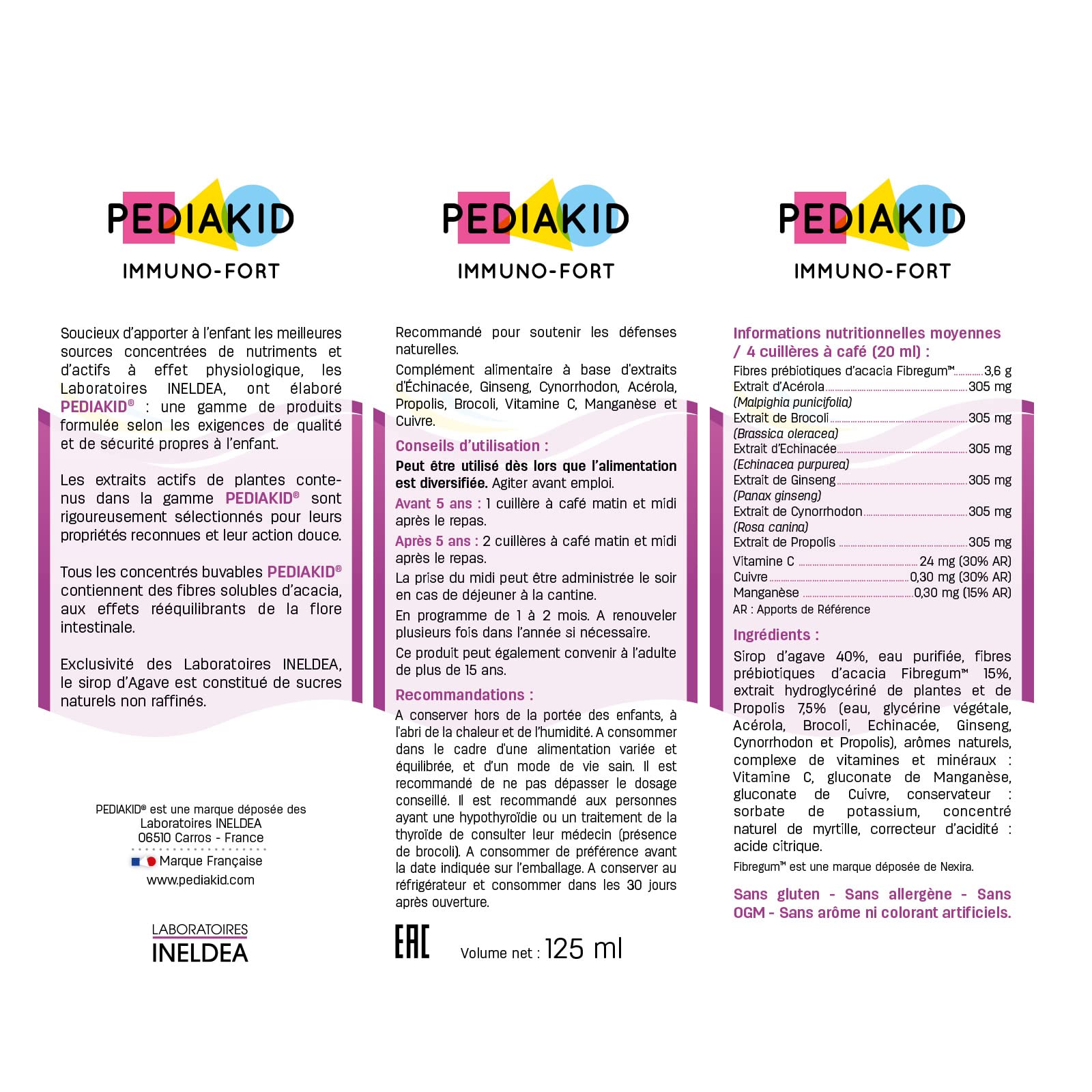 PEDIAKID - Cure Maxi Défenses- Immunité Enfant, Probiotique Flore Intestinale Enfant - Complément Alimentaire & Vitamine D3 - Soutien de l'immunité et du capital osseux - Actifs d'origine Naturelle