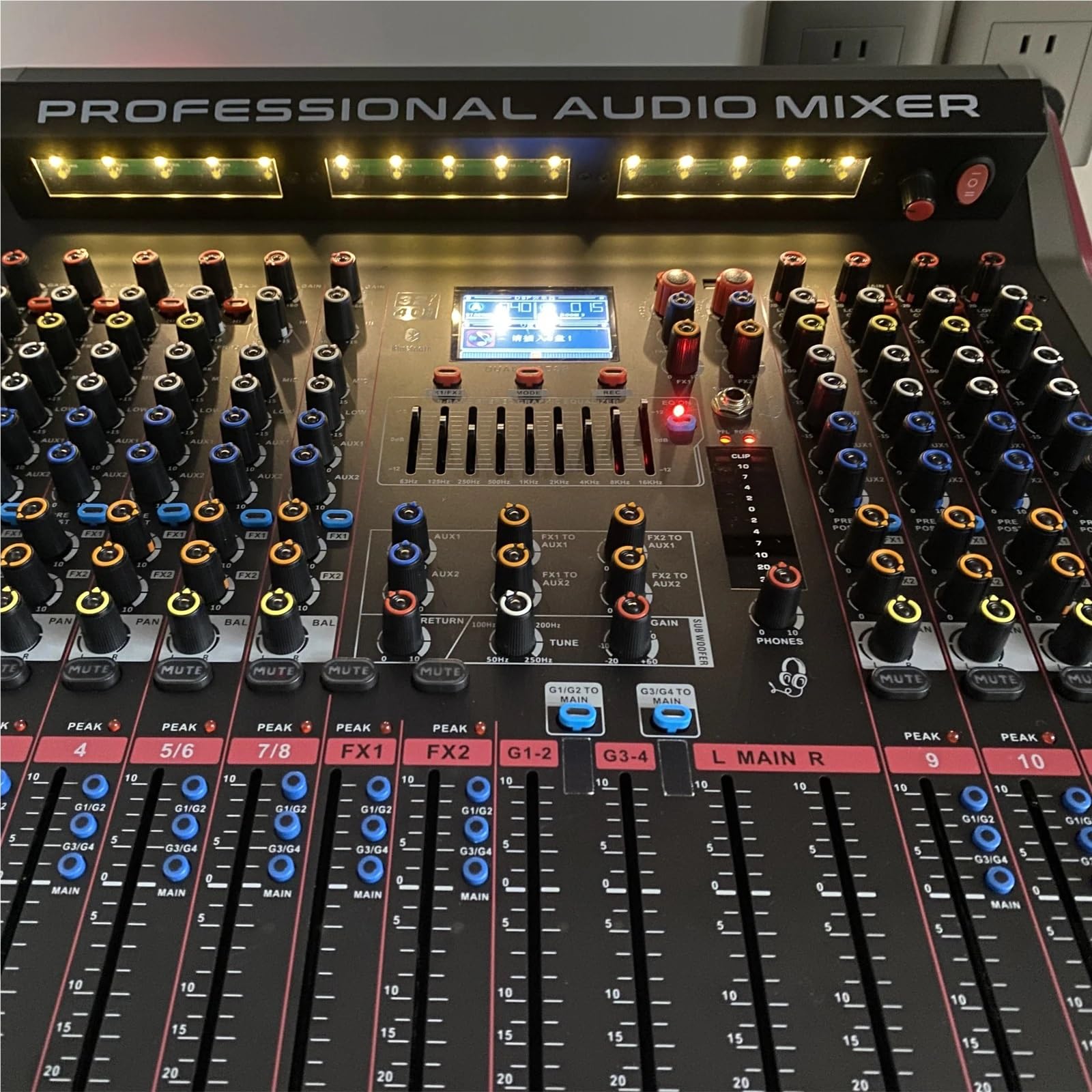 Mixer Audio, DJ Sound Controller Mixer Professionale 12/16/20 Canali Doppio 128DSP Performance Sul Palco USB MP3 Bluetooth Audio Studio per streaming live, podcasting, PC(VR-200)