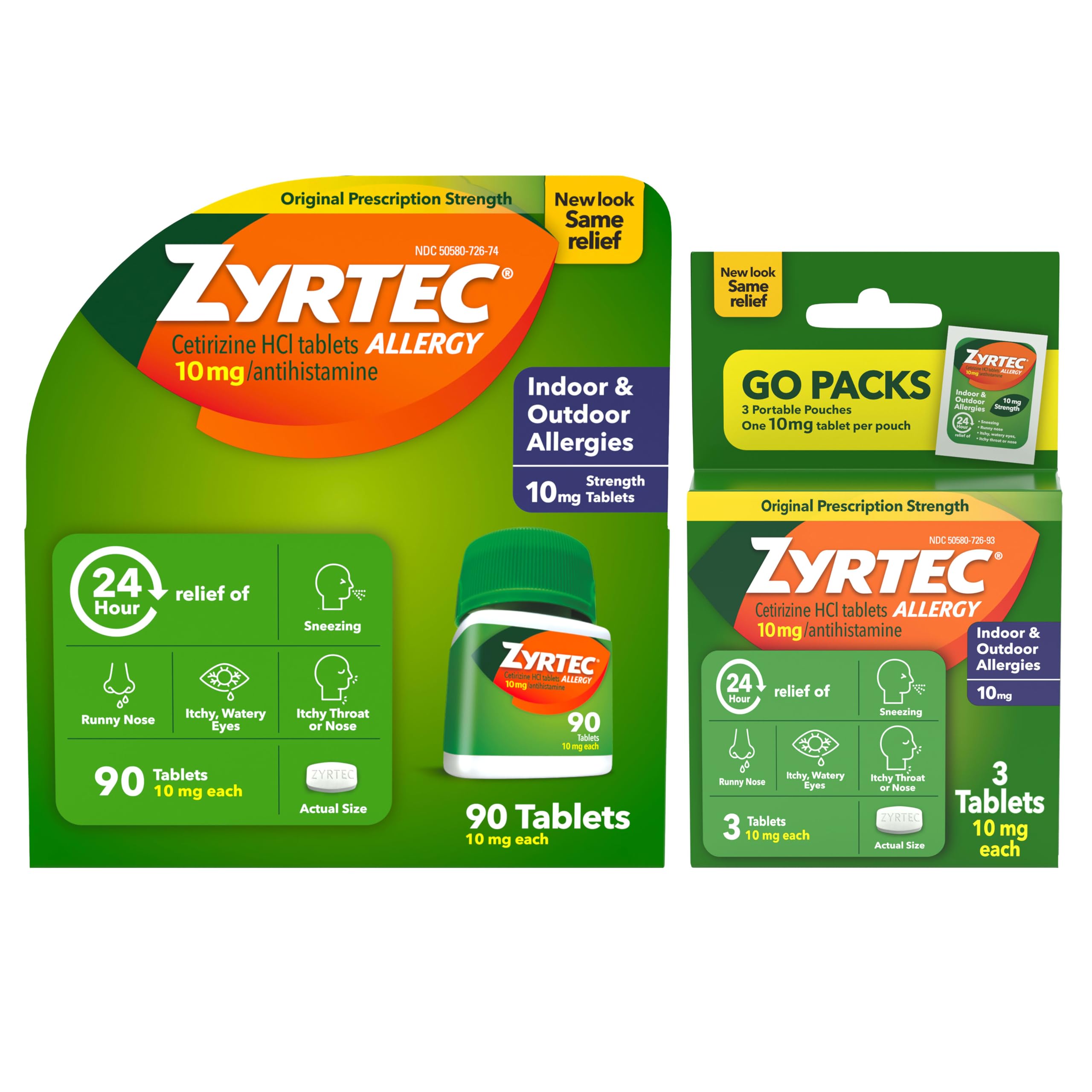 Zyrtec 24 Hour Allergy Relief 90ct