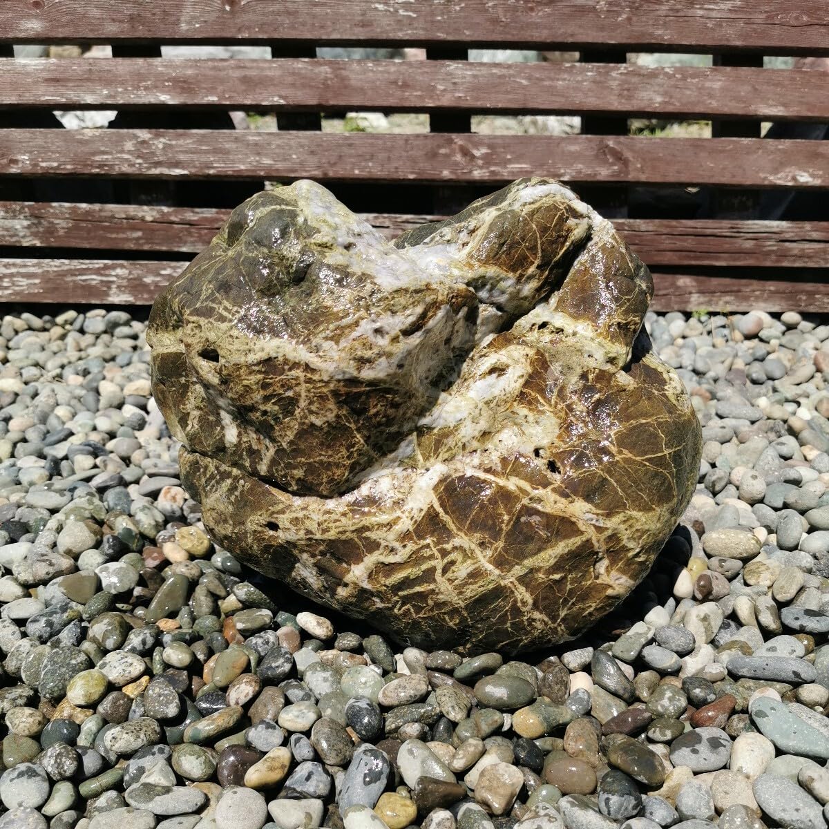 Amazon.co.jp: 三波石16.6キロ庭石鑑賞石石盆石水石灯籠庭坪庭盆栽