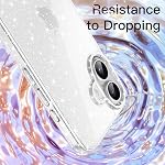 JETech Glitter Case for iPhone 17 6.3-Inch, Bling Sparkle Shockproof Phone Bumper Cover, Cute Sparkly for Women and Girls (Clear)