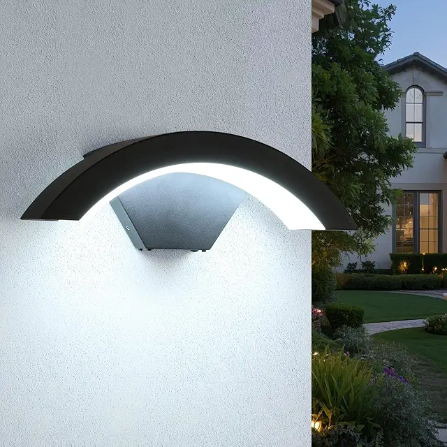 Applique Murale LED Extérieur IP65 24W 2700LM Noir Éclairage Moderne