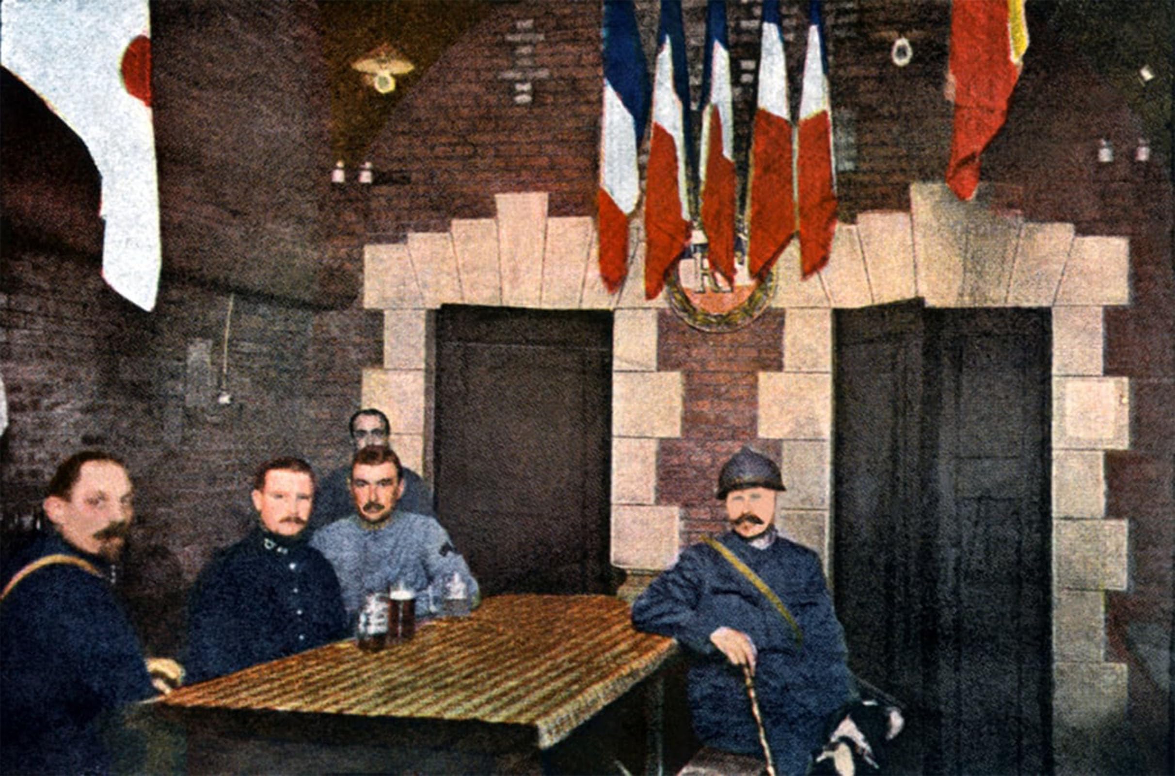 POSTERIIk Famous Print Pop Art Wall Art Graffiti French Soldiers in a Kitchen in the Casemates Verdun by Jules Gervais Courtellemont Art Prints for Home Decor 60x90cm