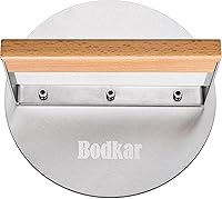 Vista 1 de Stainless Steel Burger Press, 6 inch Round Burger Smasher Round Hamburger Press with Wood Handle, Grill Press Meat Flattener Tool for Flat Top