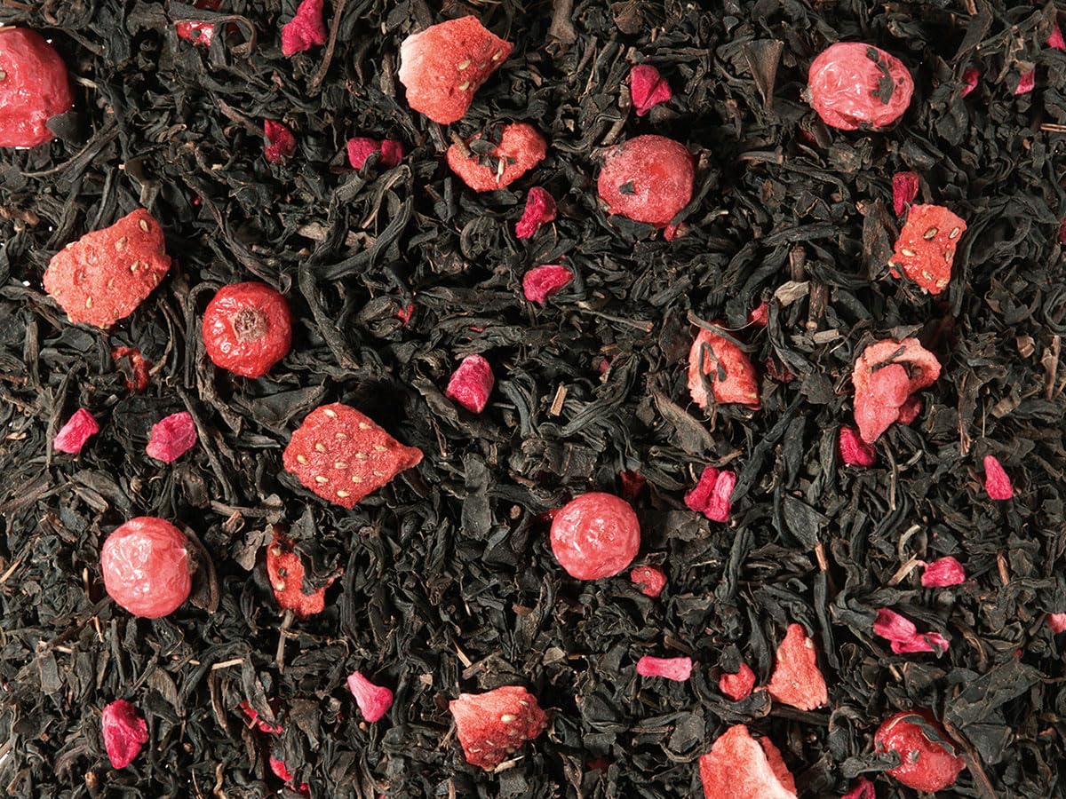 1kg - schwarzer Tee - FRISCHE BEEREN - aromatisierte Schwarztee-Mischung - Himbeer-Heidelbeer-Note