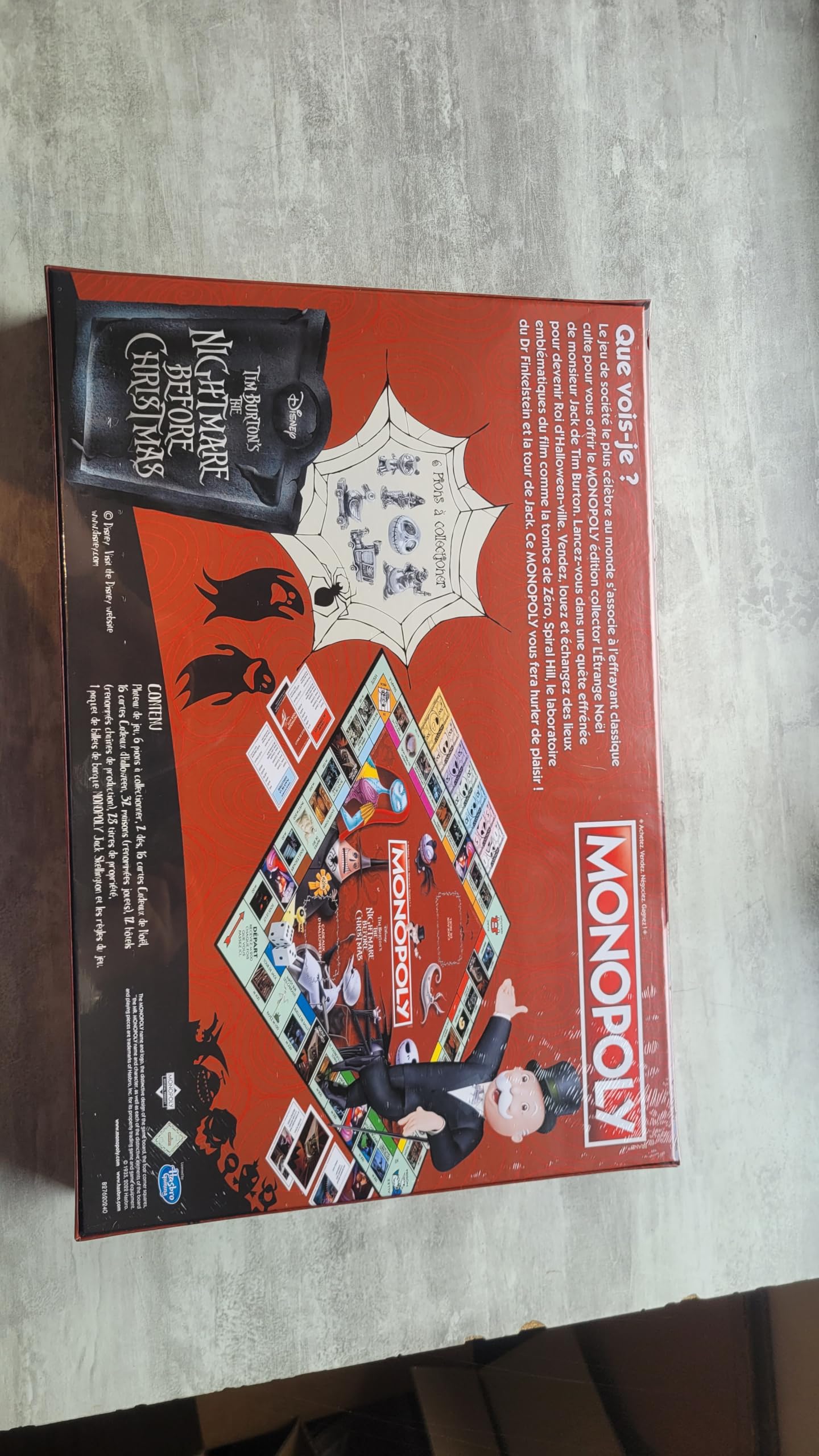 Winning Moves - Monopoly L'étrange Noël de Mr Jack - The nighmare Before Christmas - Jeu de société - Jeu de Plateau - Version française