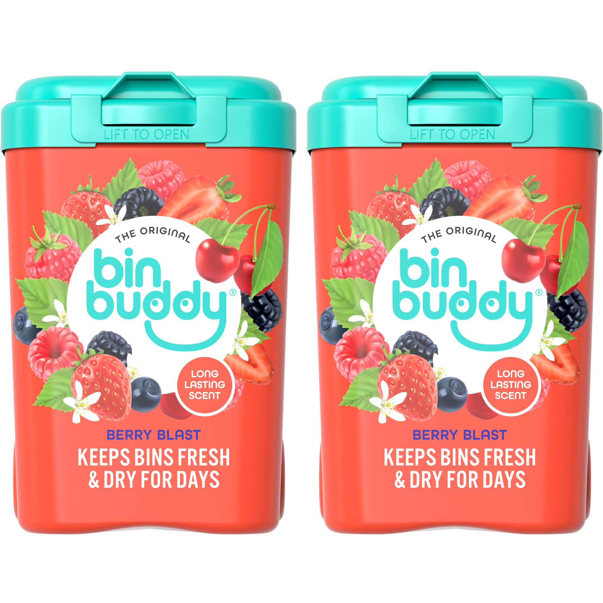 Bin Buddy Bin Freshener Deodoriser Powder (Berry Blast) Pack of 2 x 450g