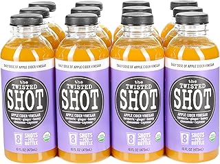 The Twisted Shot | Organic Apple Cider Vinegar Shots with Turmeric, Ginger, Cinnamon, Honey & Cayenne | Immunity Boost | W...