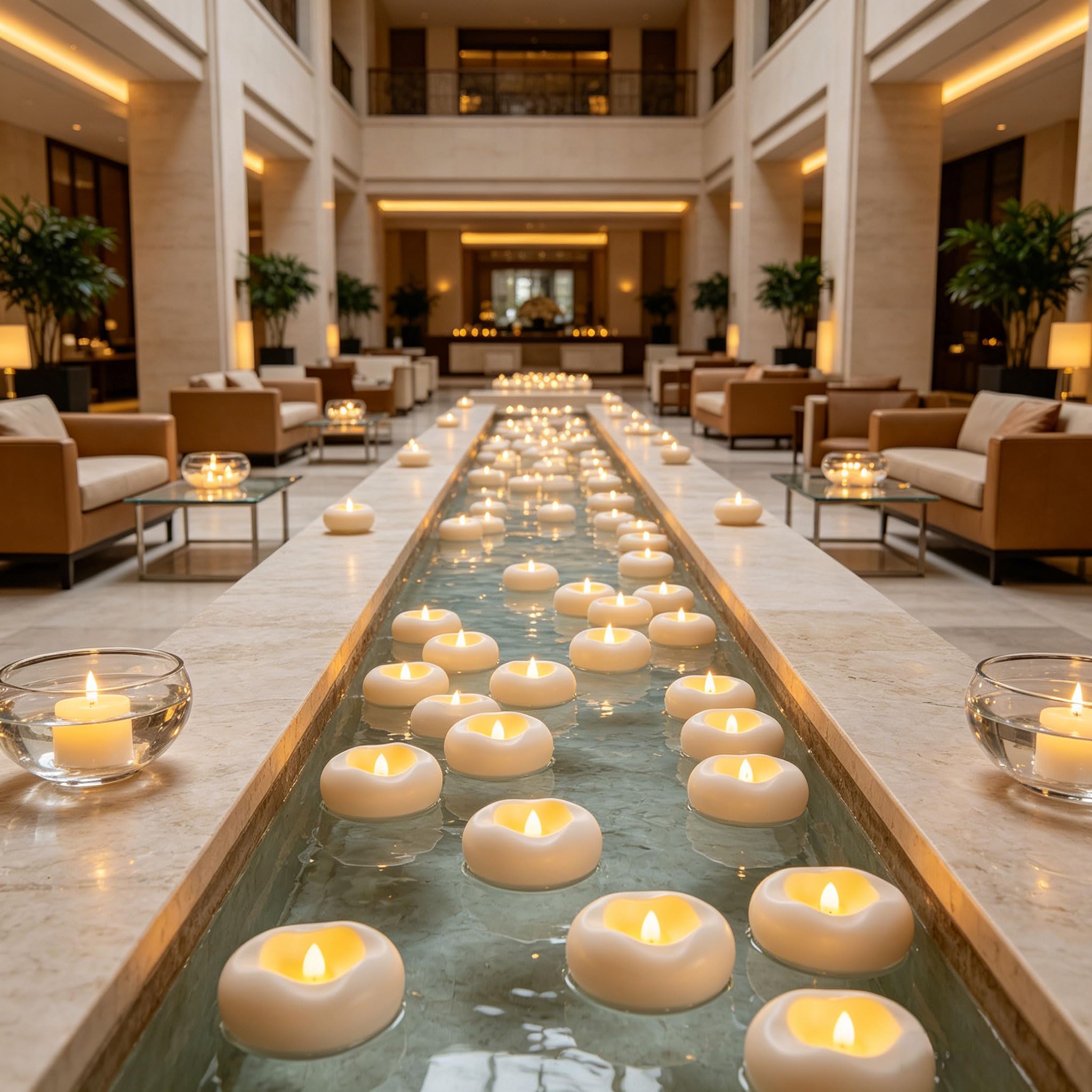24 Pièces Bougies Flottantes LED à Activation par Eau, Piles CR2032 Incluses, Sans Flamme pour Décoration Maison & Fête