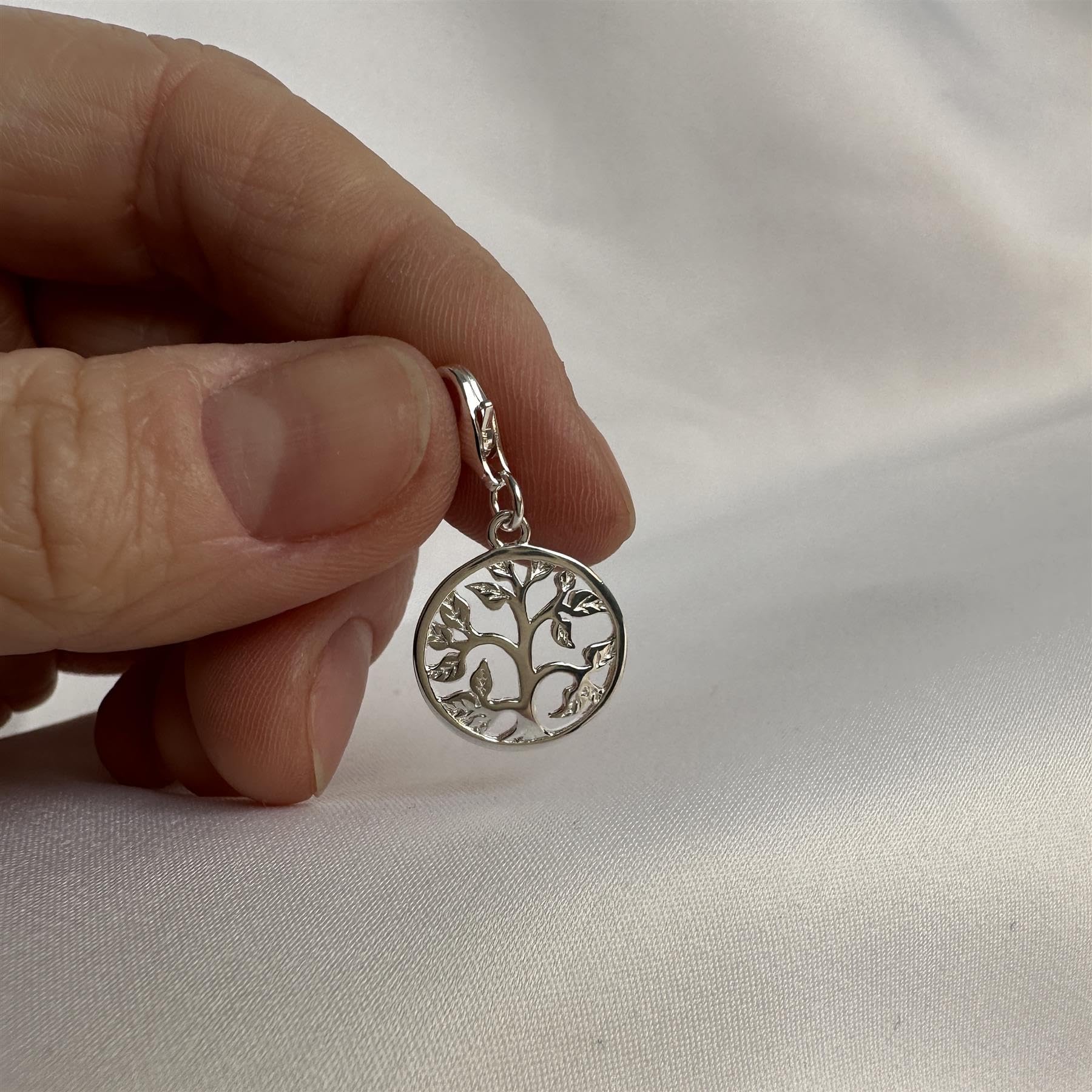 Charm Arbre en Argent 925/1000 Attache Mousqueton