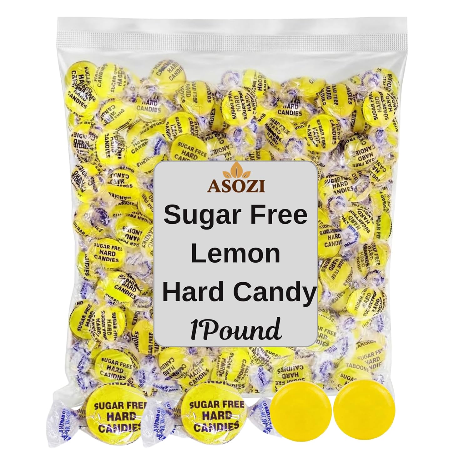 Sugar Free Butterscotch Hard Candy - 2lb of Sugar Free Hard Candy Individually Wrapped - Classic Buttery Sweetness, Perfect for Gatherings or Guilt-Free Treats