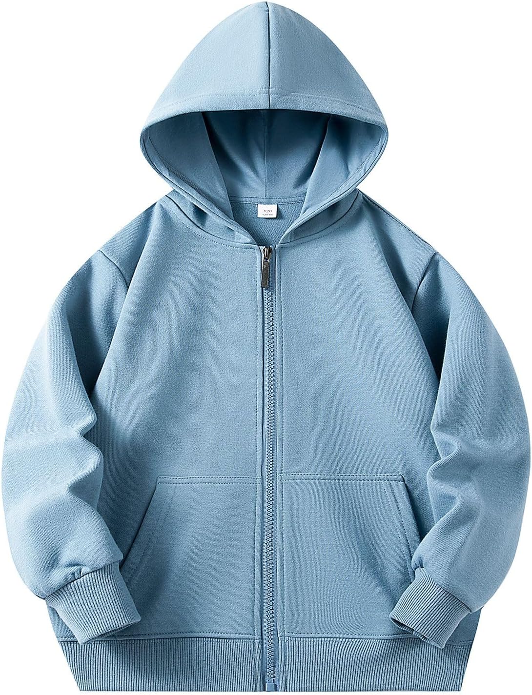 Hotfiary 15 Color Kids Zip Up Hoodie Children's Spring Autumn Pocket Zip Hoodie Boys Girls Sweatshirt Cotton Hooded Jacket Ages 2-12