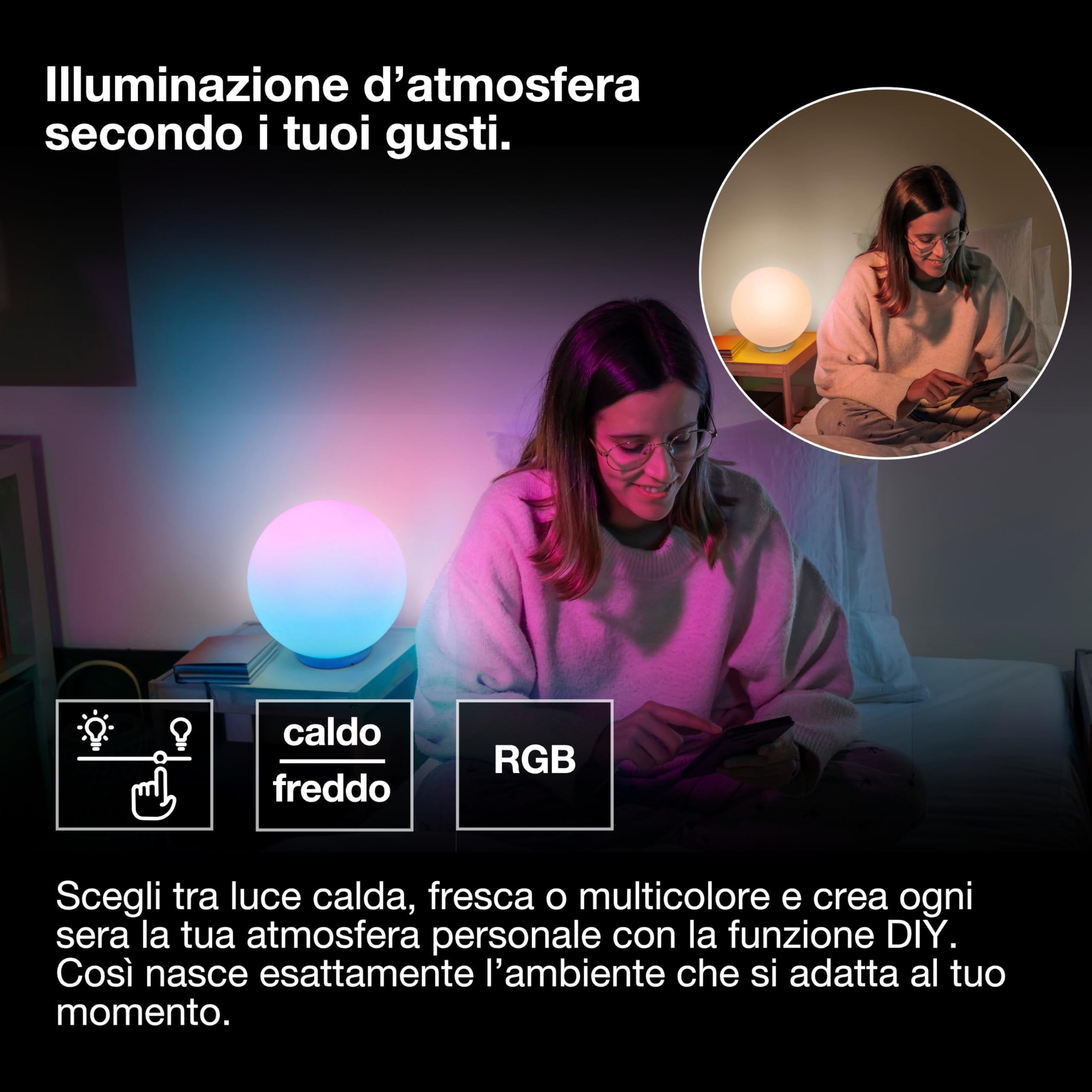 LEDVANCE Smart WiFi Ball MGC RGBW USB LEDV, White