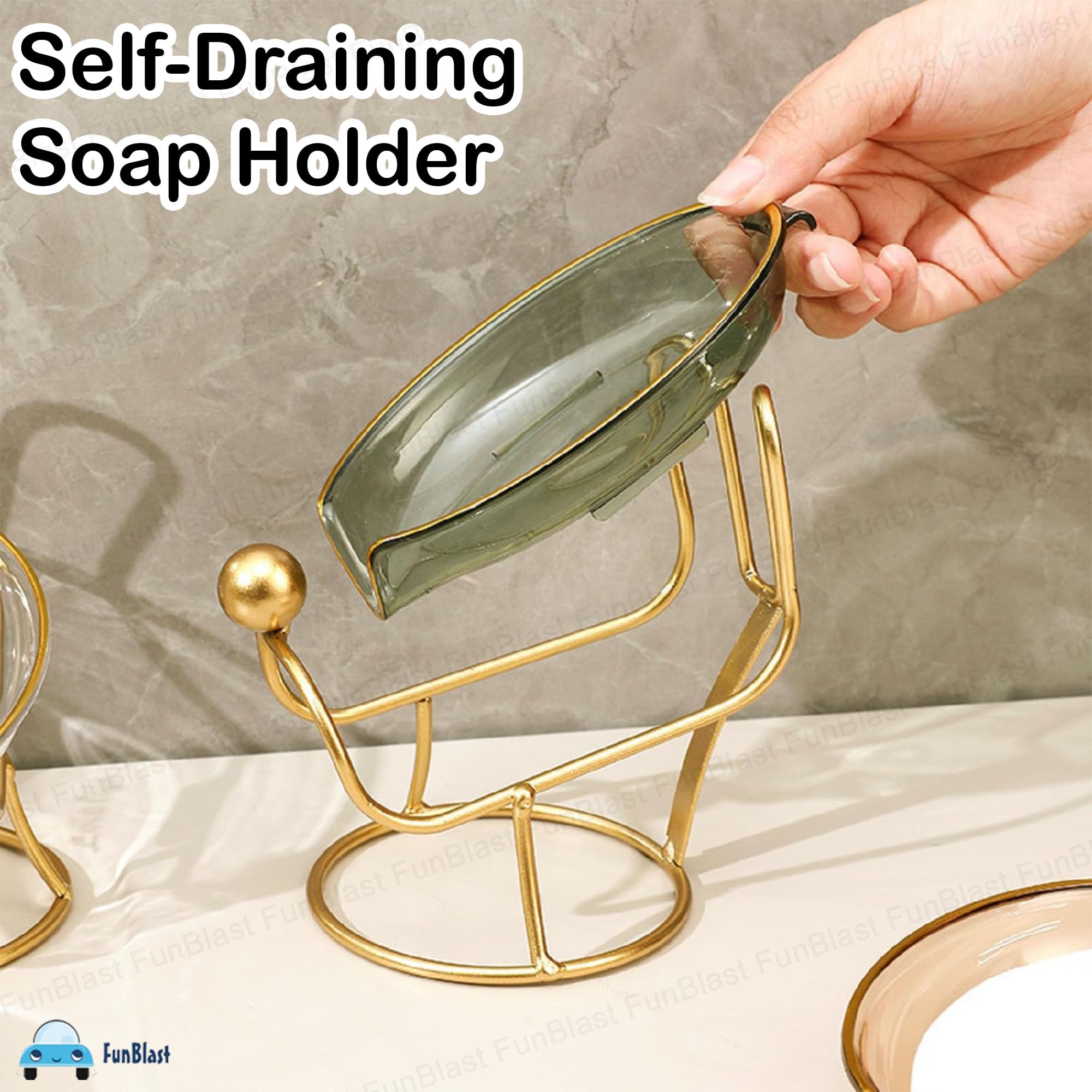 FunBlast Soap Case for Bathroom – Vintage Luxury Soap Dish Holder